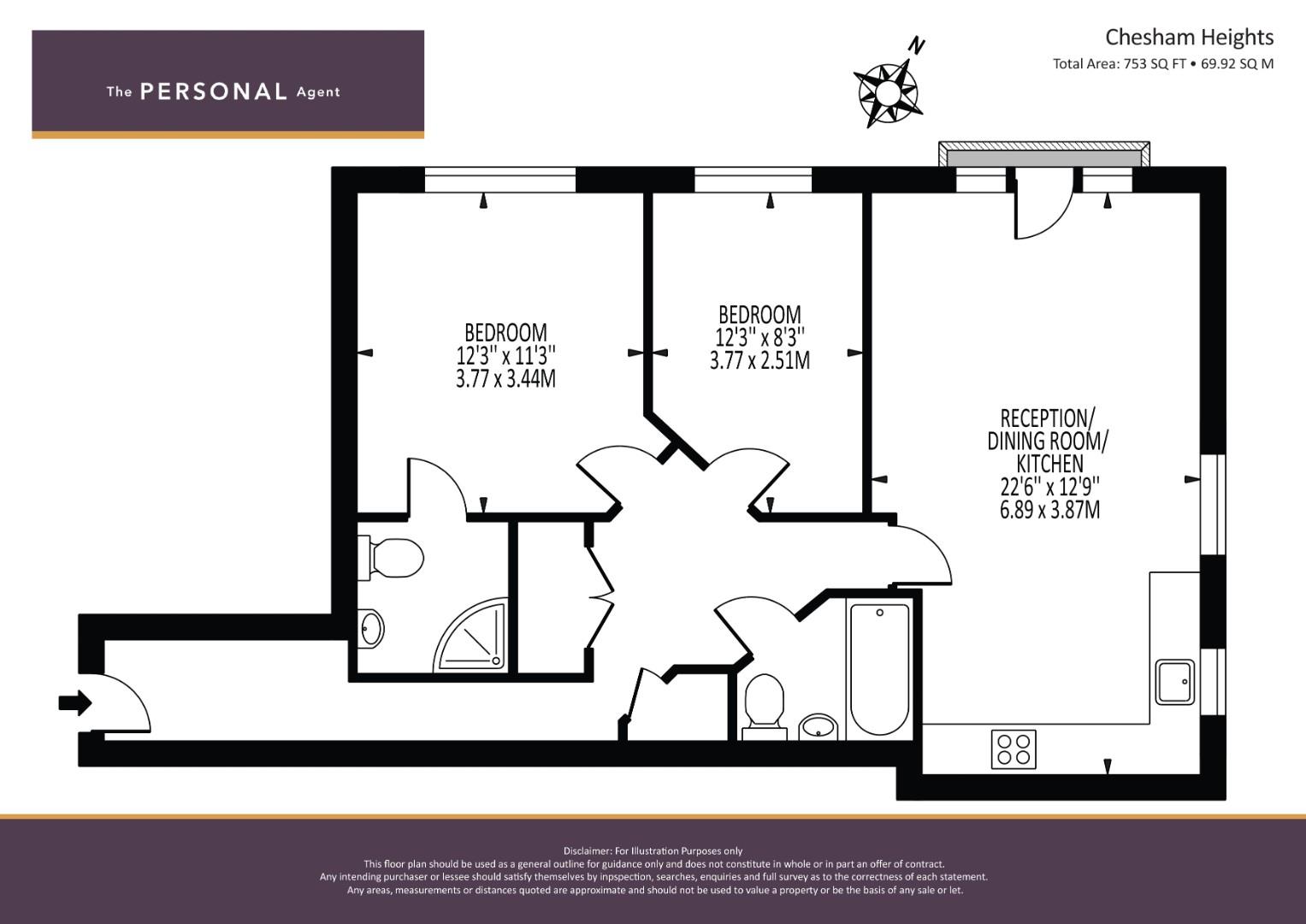 B11 Chesham Heights, St Monicas Road, Tadworth floorplan