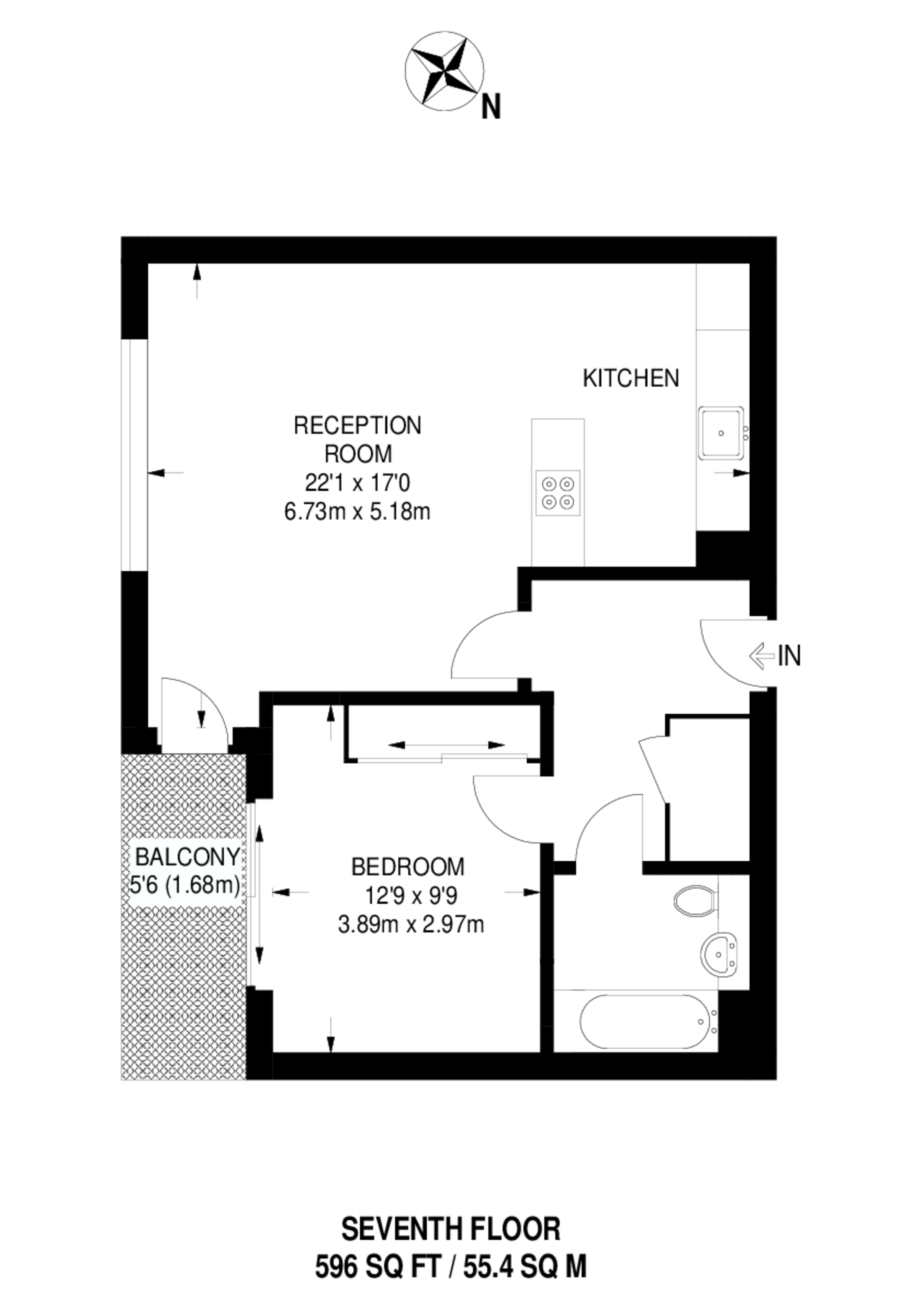 Sky Apartments, Homerton floorplan