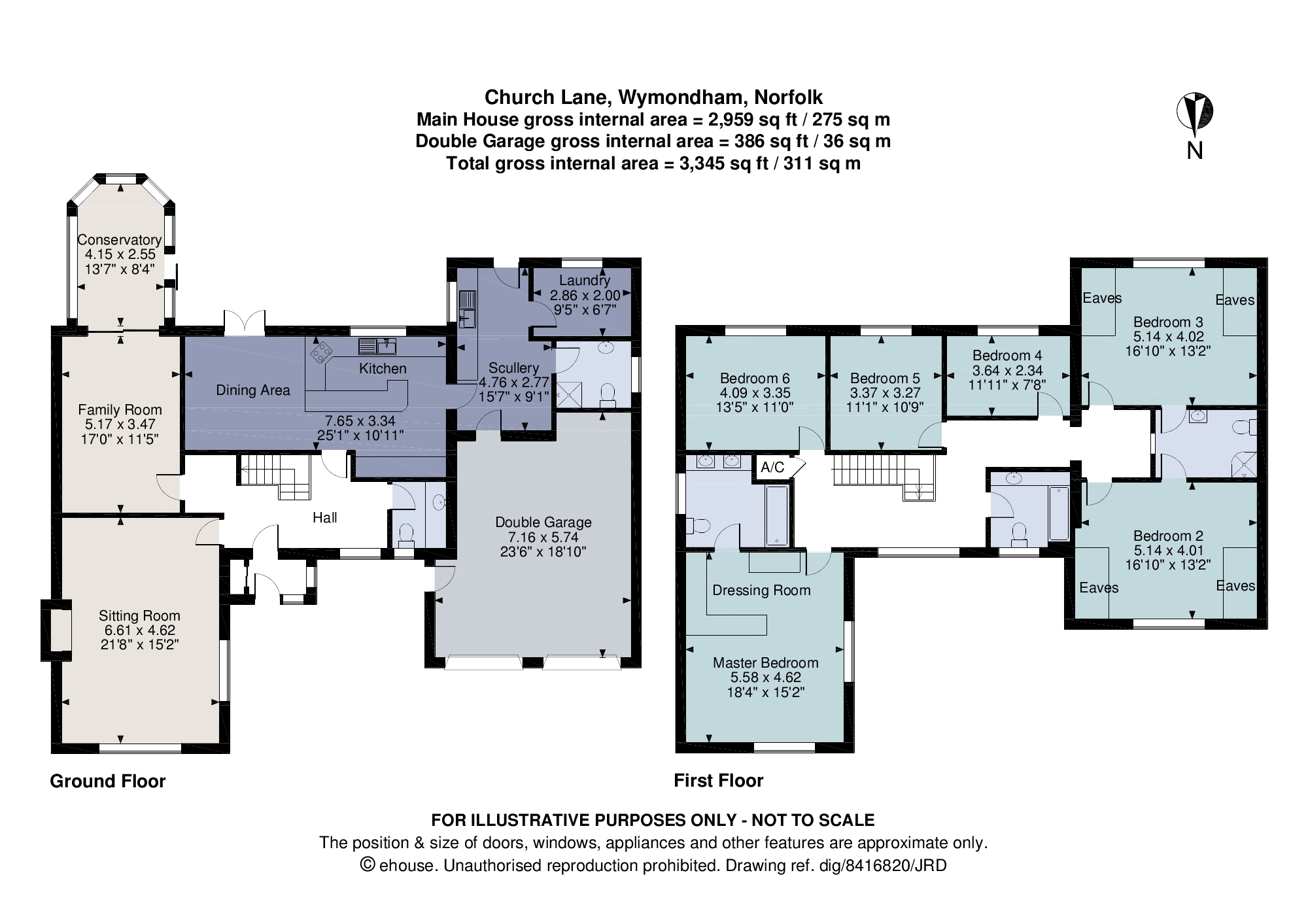 6 bed detached house for sale in Church Lane, Wicklewood, Wymondham