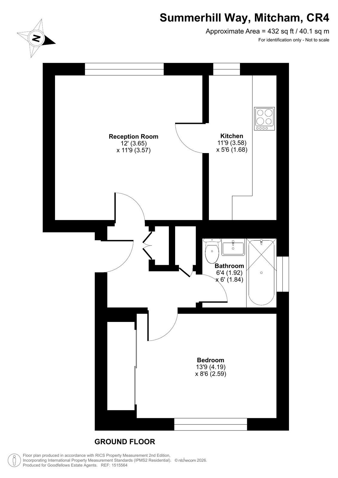 4, Summerhill Way, Mitcham floorplan