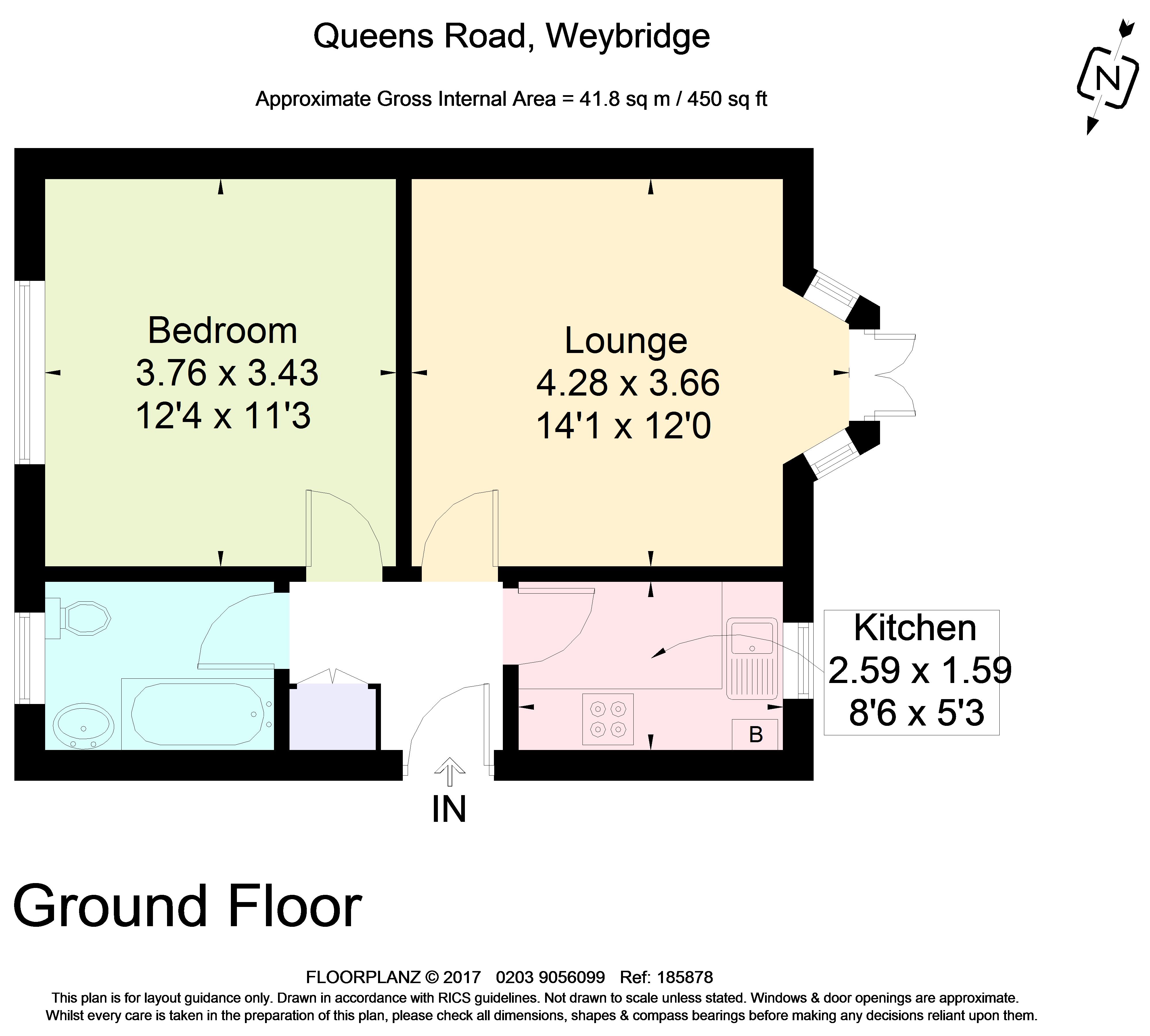 1 Bedrooms Maisonette to rent in Queens Road, Weybridge KT13