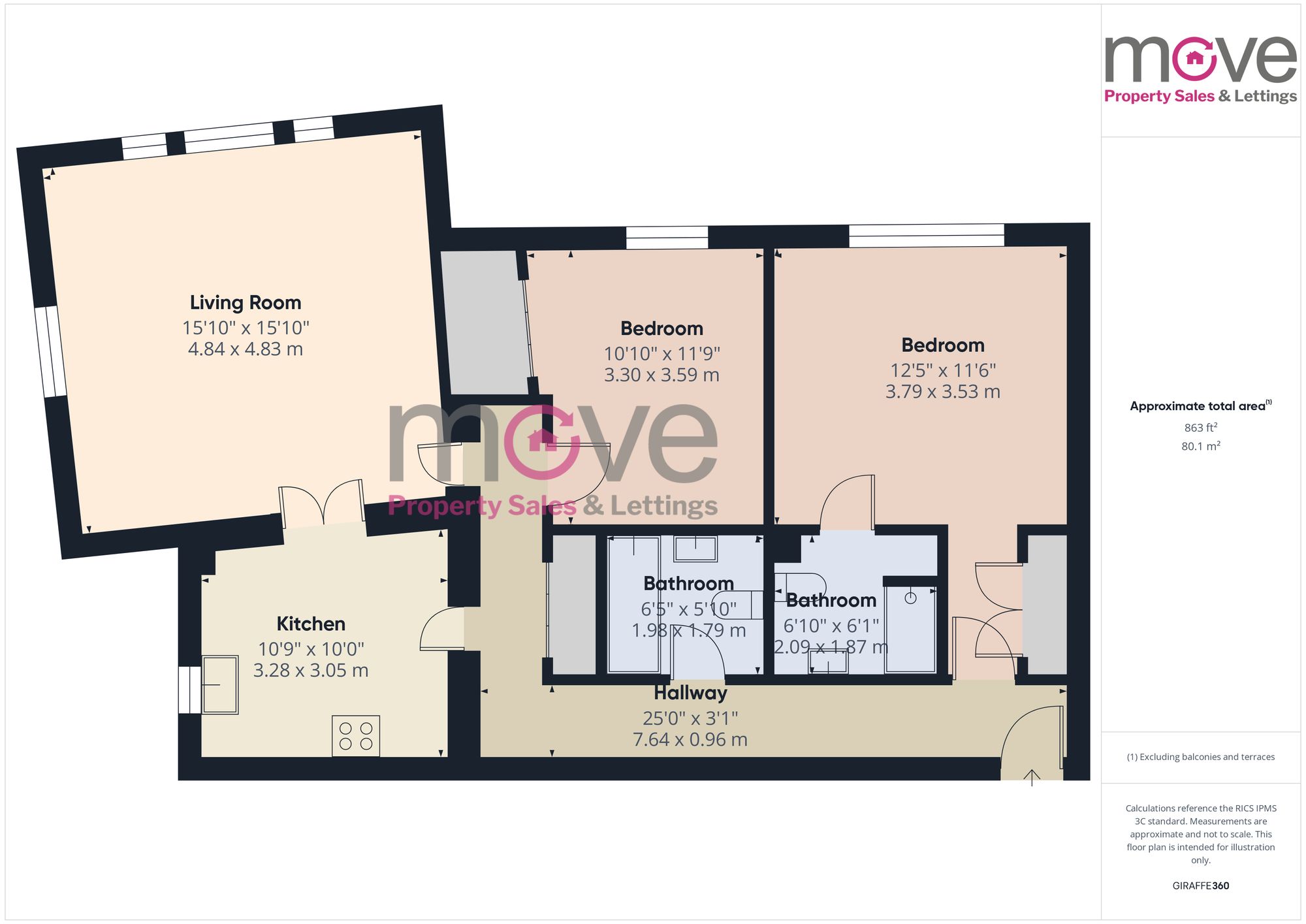 Flat 6, St. Georges Tower St. Georges Place, Cheltenham floorplan