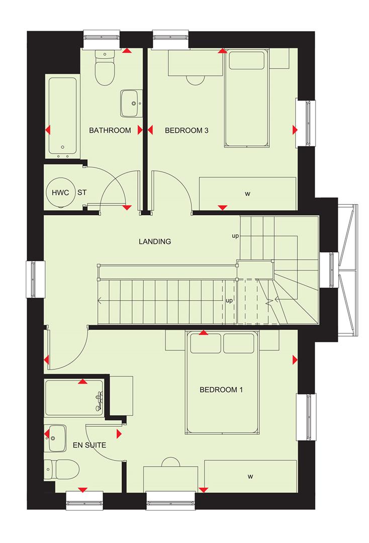 Plot 412-Kelling, 91, Mossfield Way, Whitchurch floorplan