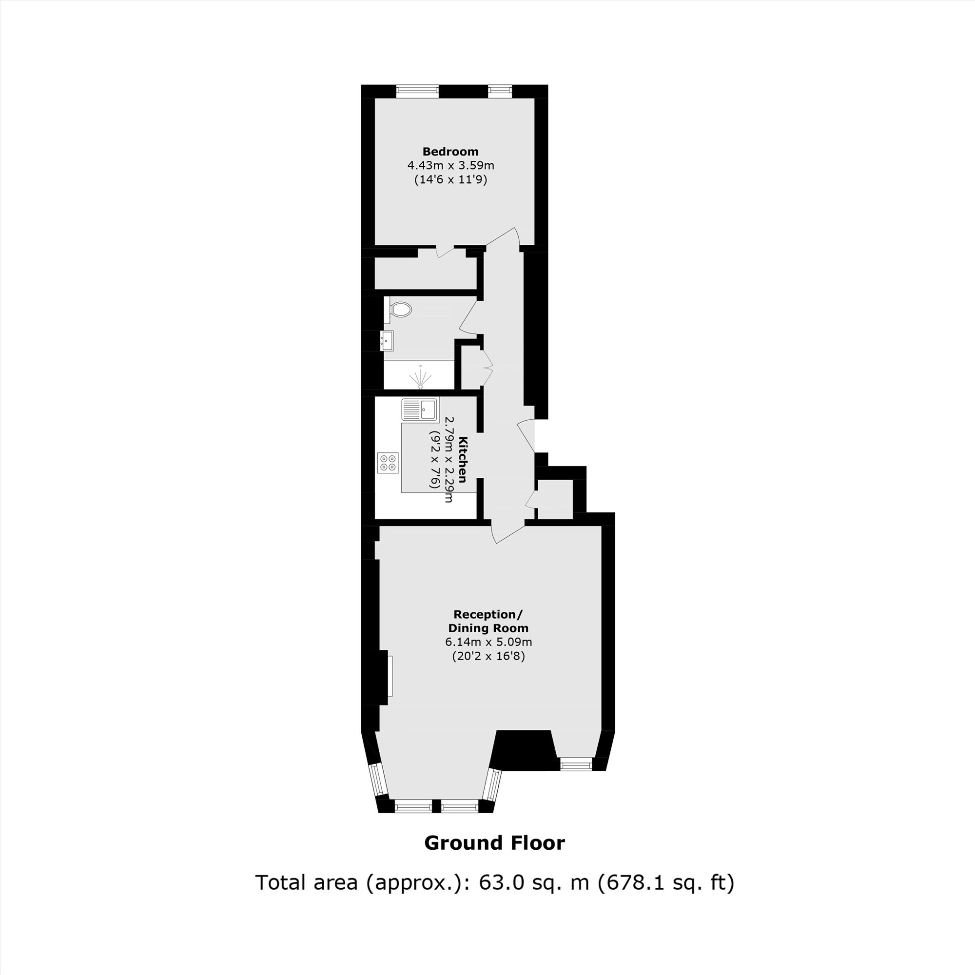 Flat 1, Delahay House, 15, Chelsea Embankment, London floorplan