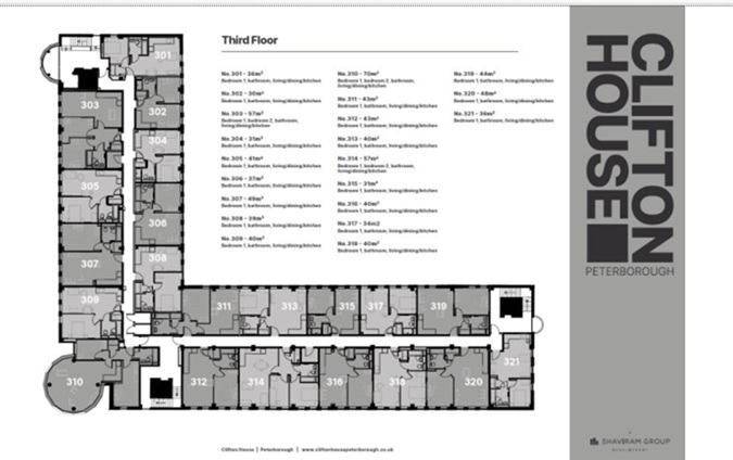 310, Clifton House, Broadway, Peterborough floorplan