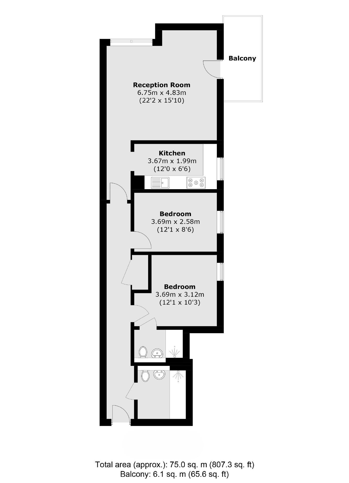 43 Wyatt Point, Erebus Drive, London floorplan