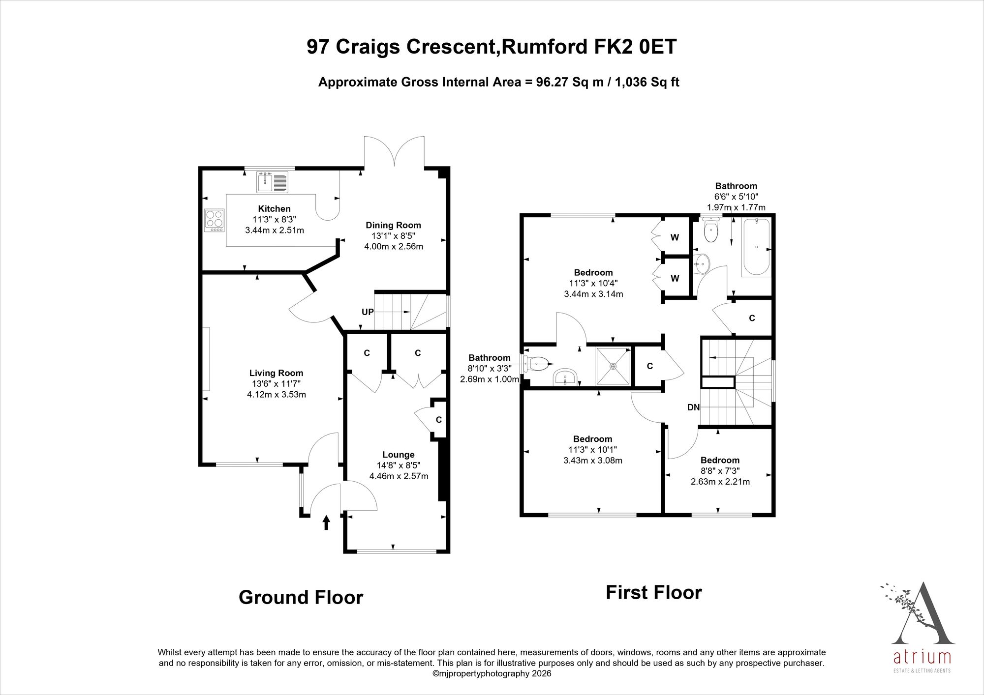 97 Craigs Crescent, Falkirk floorplan