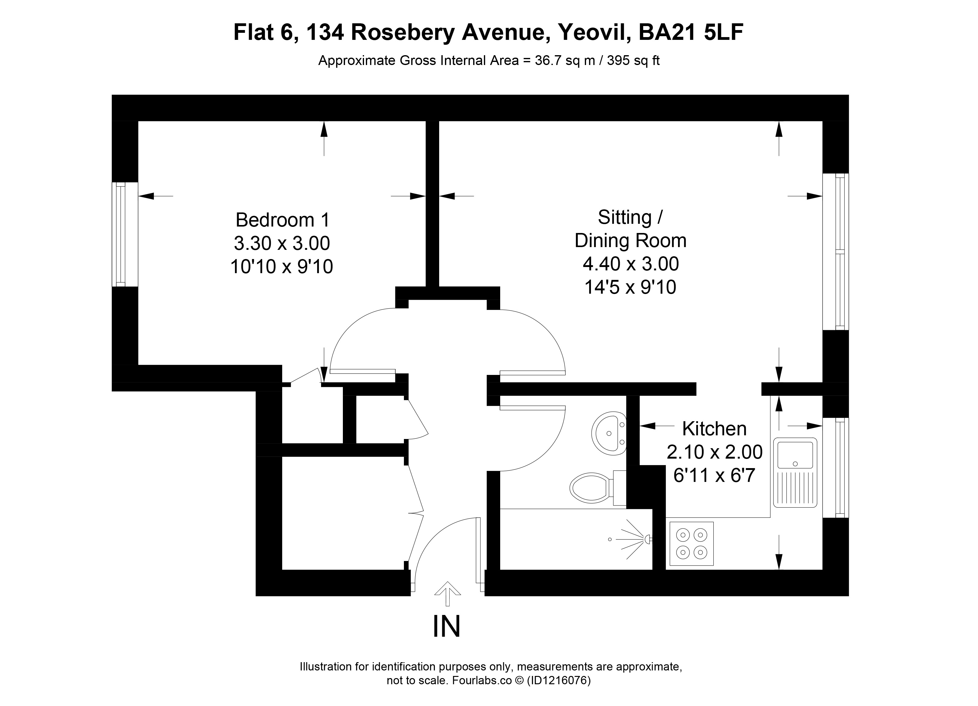 Flat 6, 134, Rosebery Avenue, Yeovil floorplan