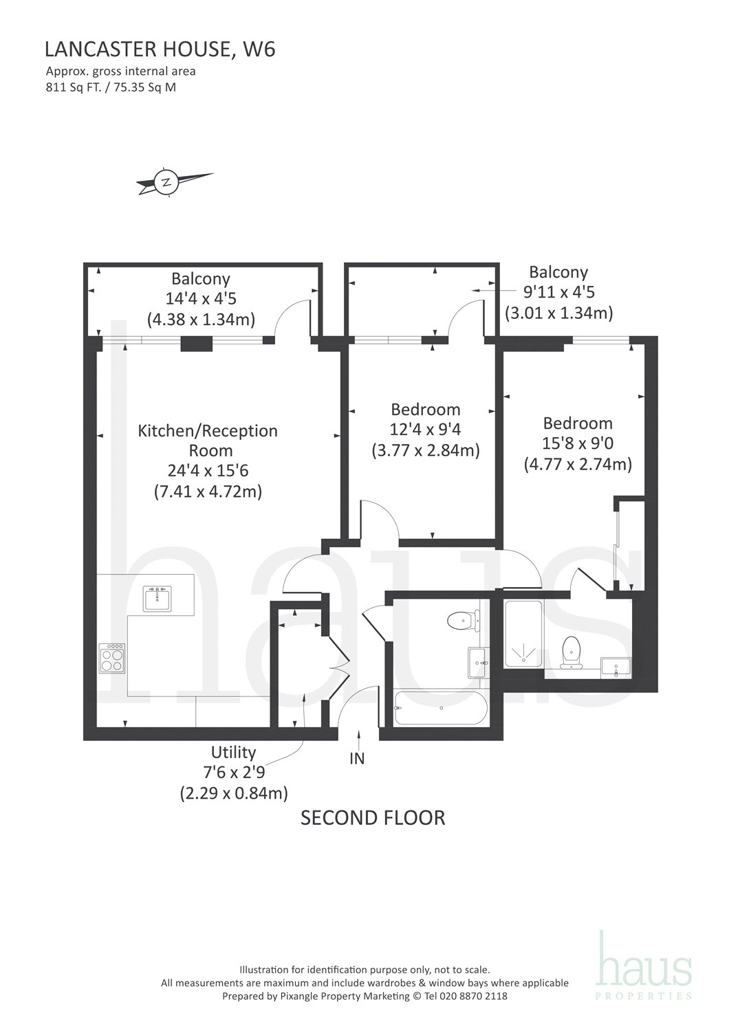 2 Bedrooms Flat to rent in Lancaster House, 47 Beadon Road, Hammersmith, London W6