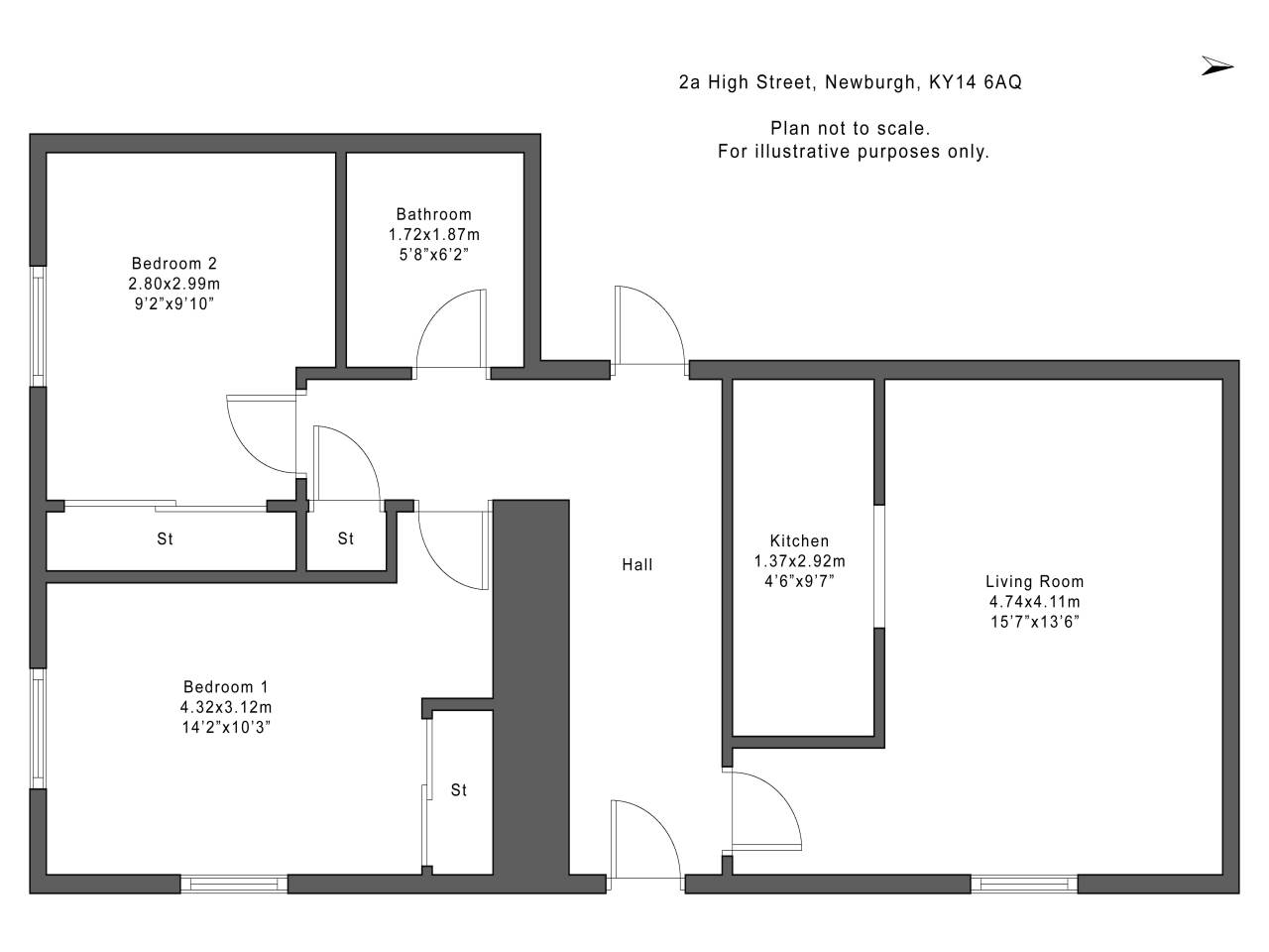 2 Bedrooms Flat for sale in High Street, Newburgh, Cupar KY14