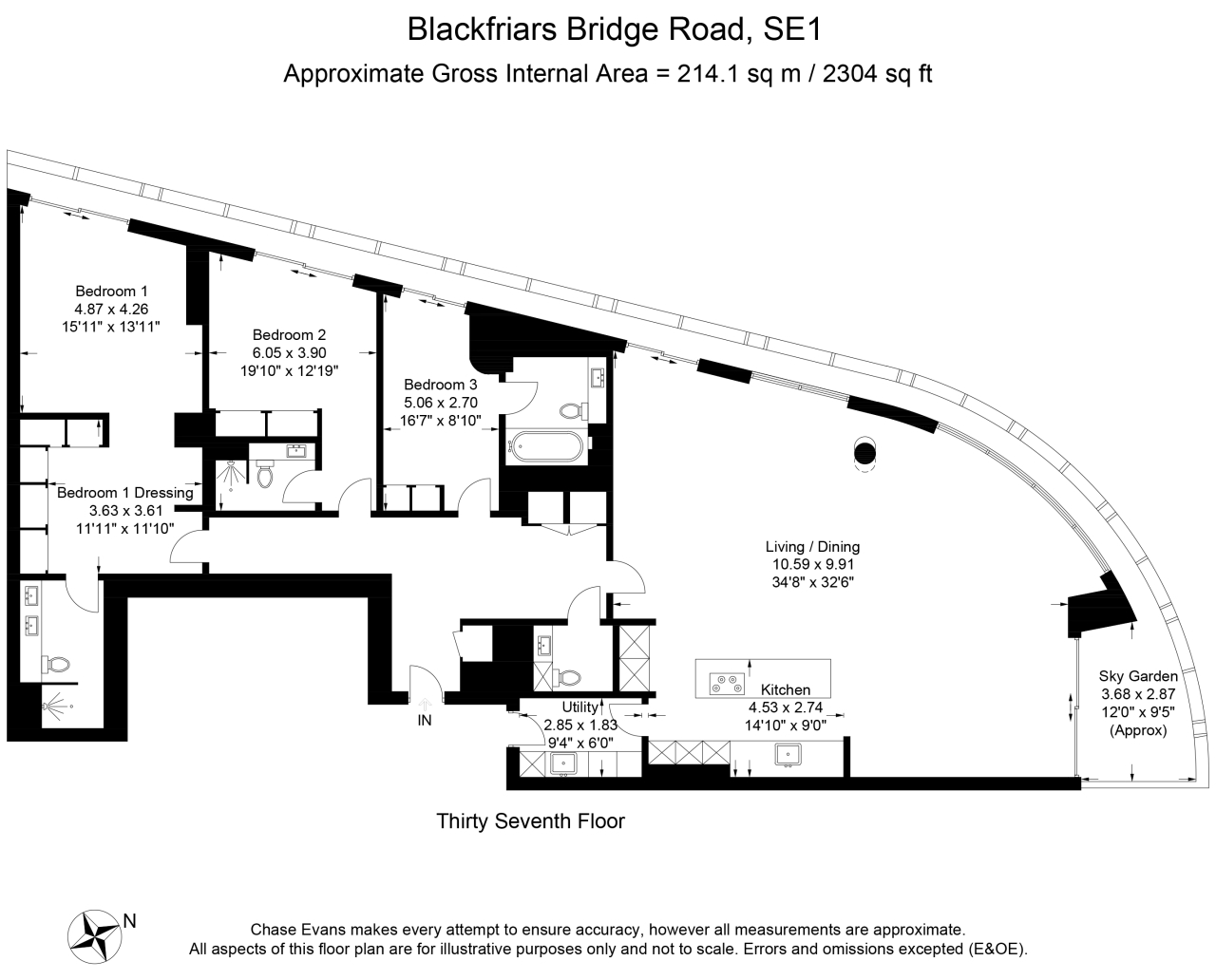 3 Bedrooms Flat to rent in One Blackfriars, Blackfriars Road, Southwark SE1