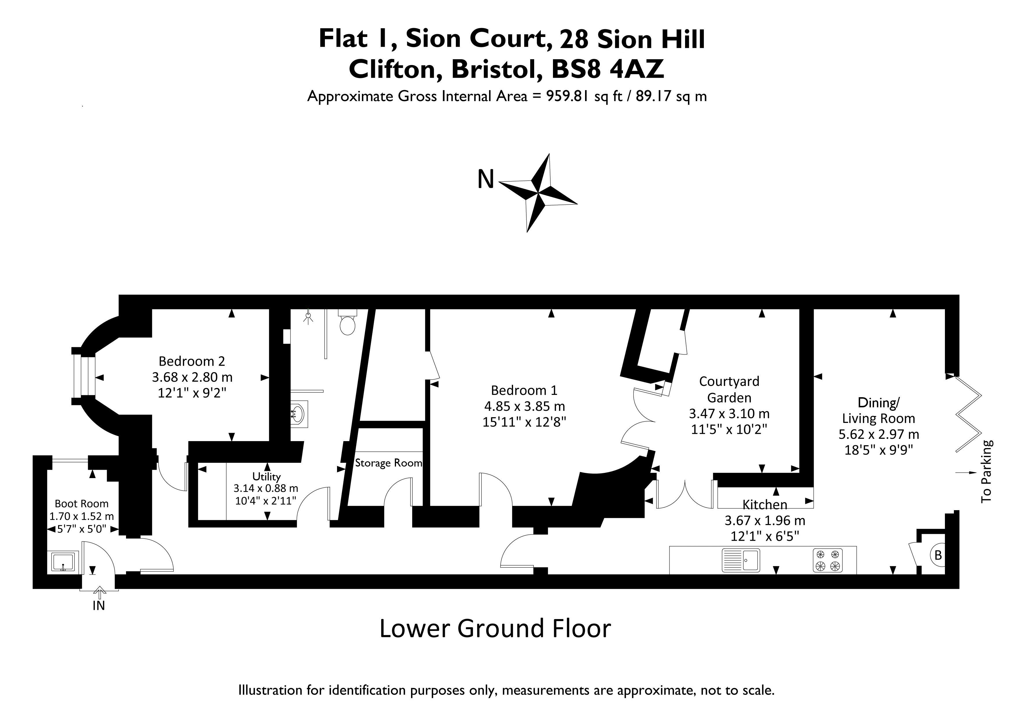 Flat 1, Sion Court, 28, Sion Hill, Bristol floorplan