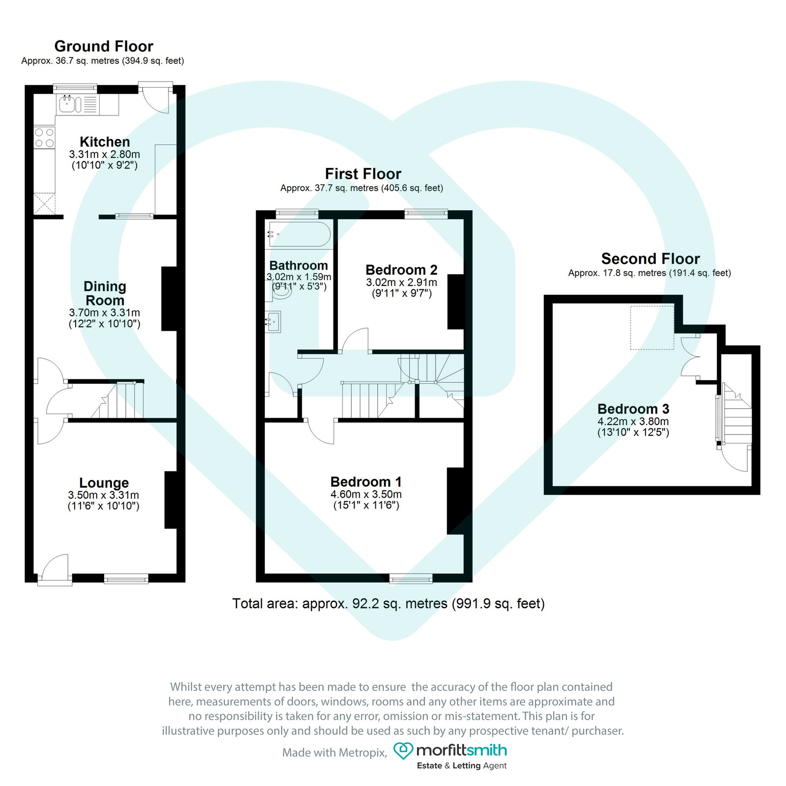 66, Leader Road, Sheffield floorplan