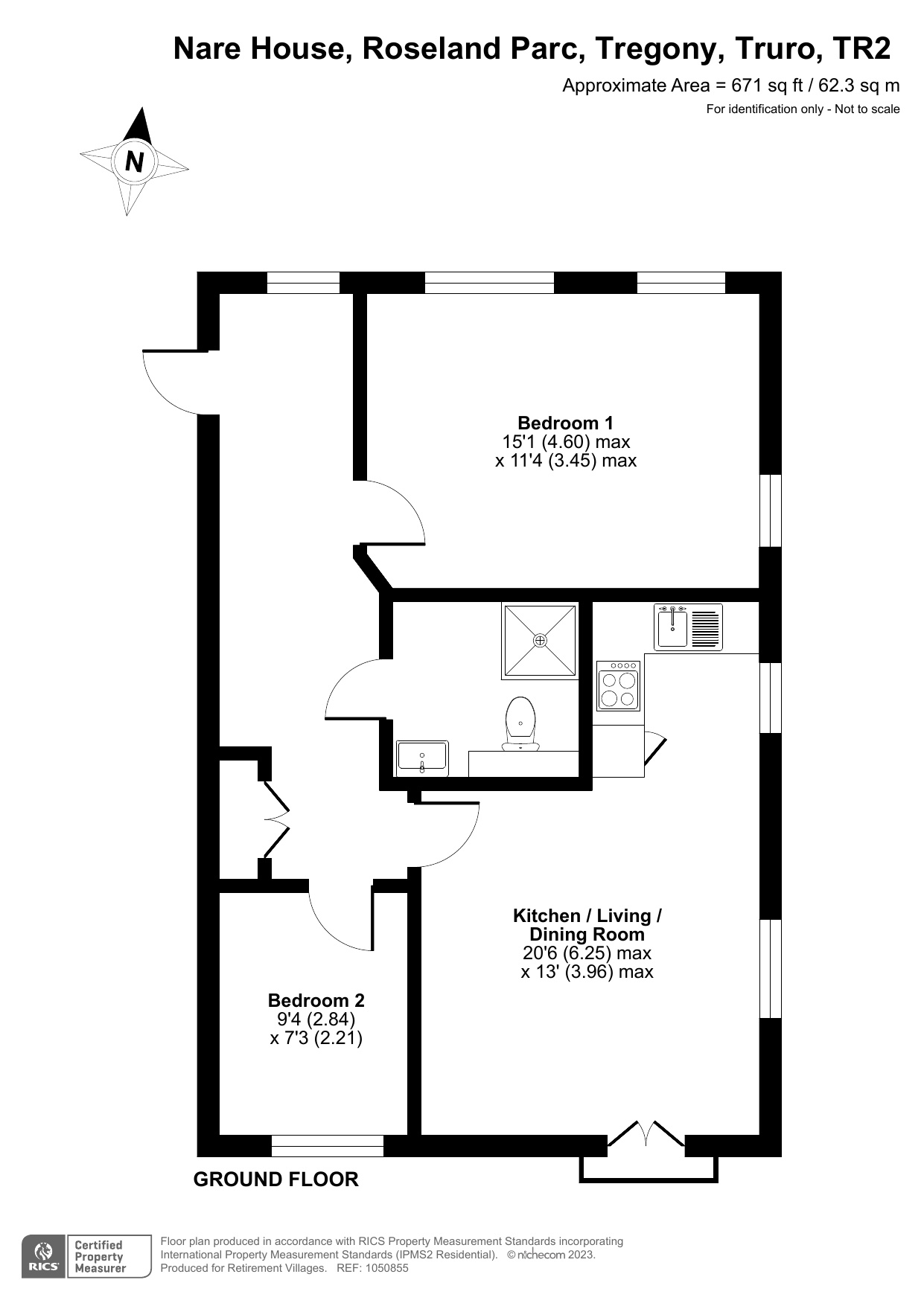 16, Nare House, Roseland Parc floorplan