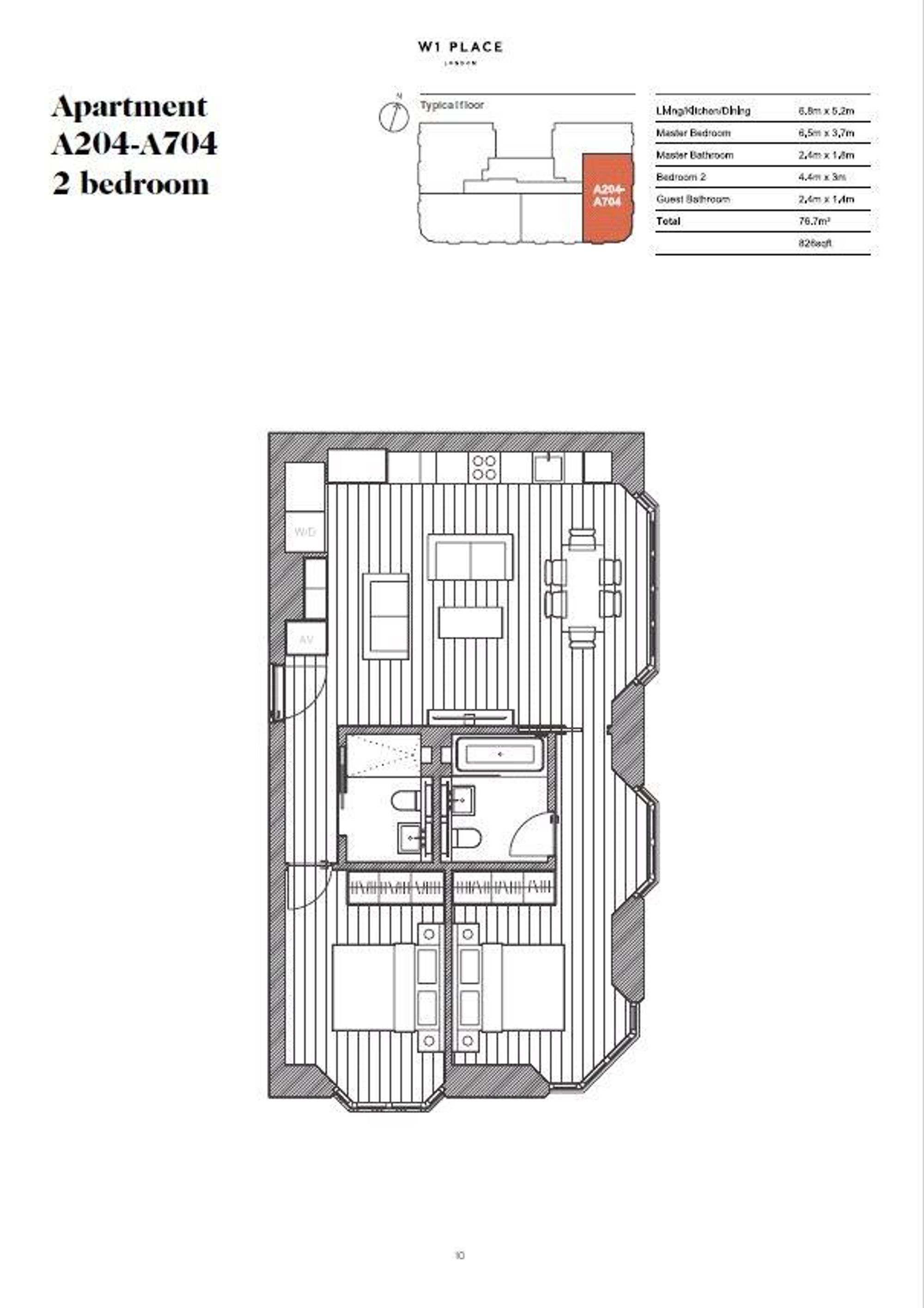 A704, W1 Place, Great Portland Street, London floorplan
