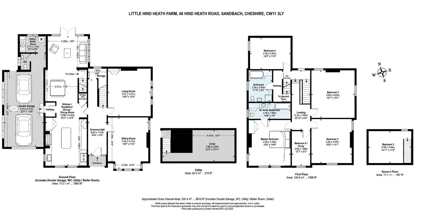 Little Hind Heath Farm, 46, Hind Heath Road, Sandbach floorplan