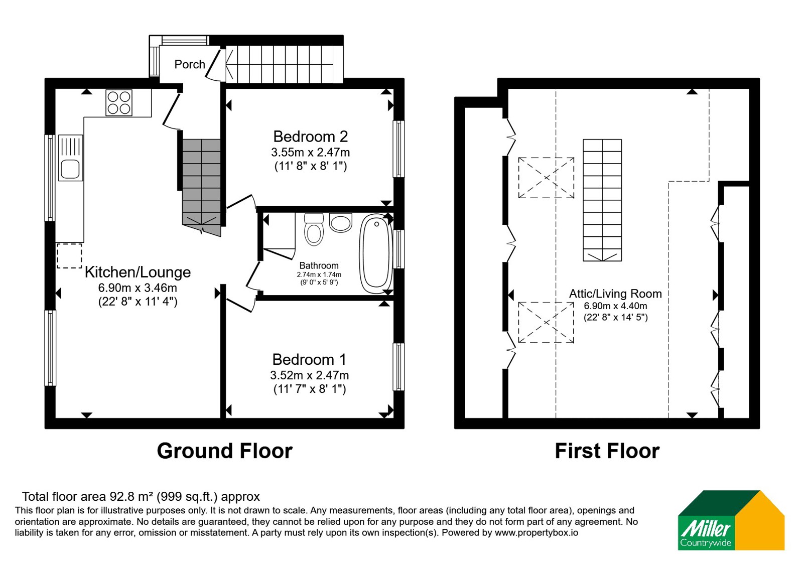 Flat 13, Kelwyn Court,, Valley Road, St. Ives floorplan