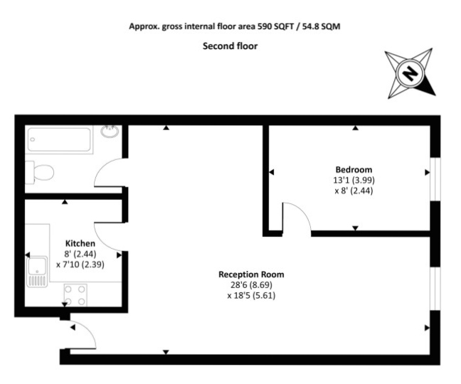 1 Bedrooms Flat to rent in Barnsbury Lane, Surbiton KT5