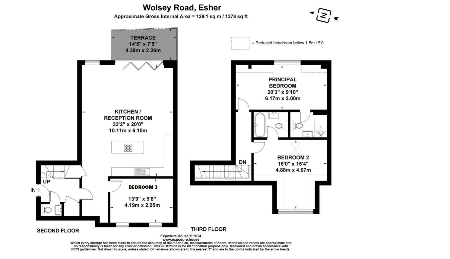 Flat 5, 59, Wolsey Road, Esher floorplan