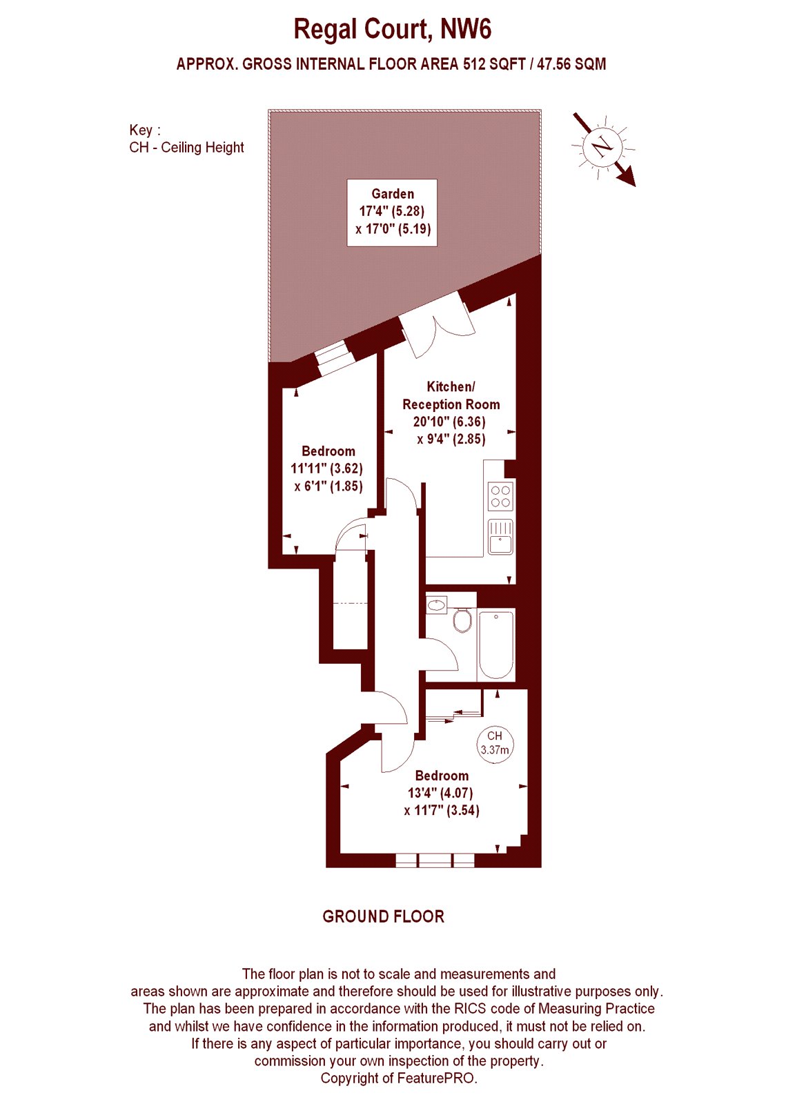 2 Bedrooms Flat for sale in Regal Court, 169 Malvern Road, London NW6