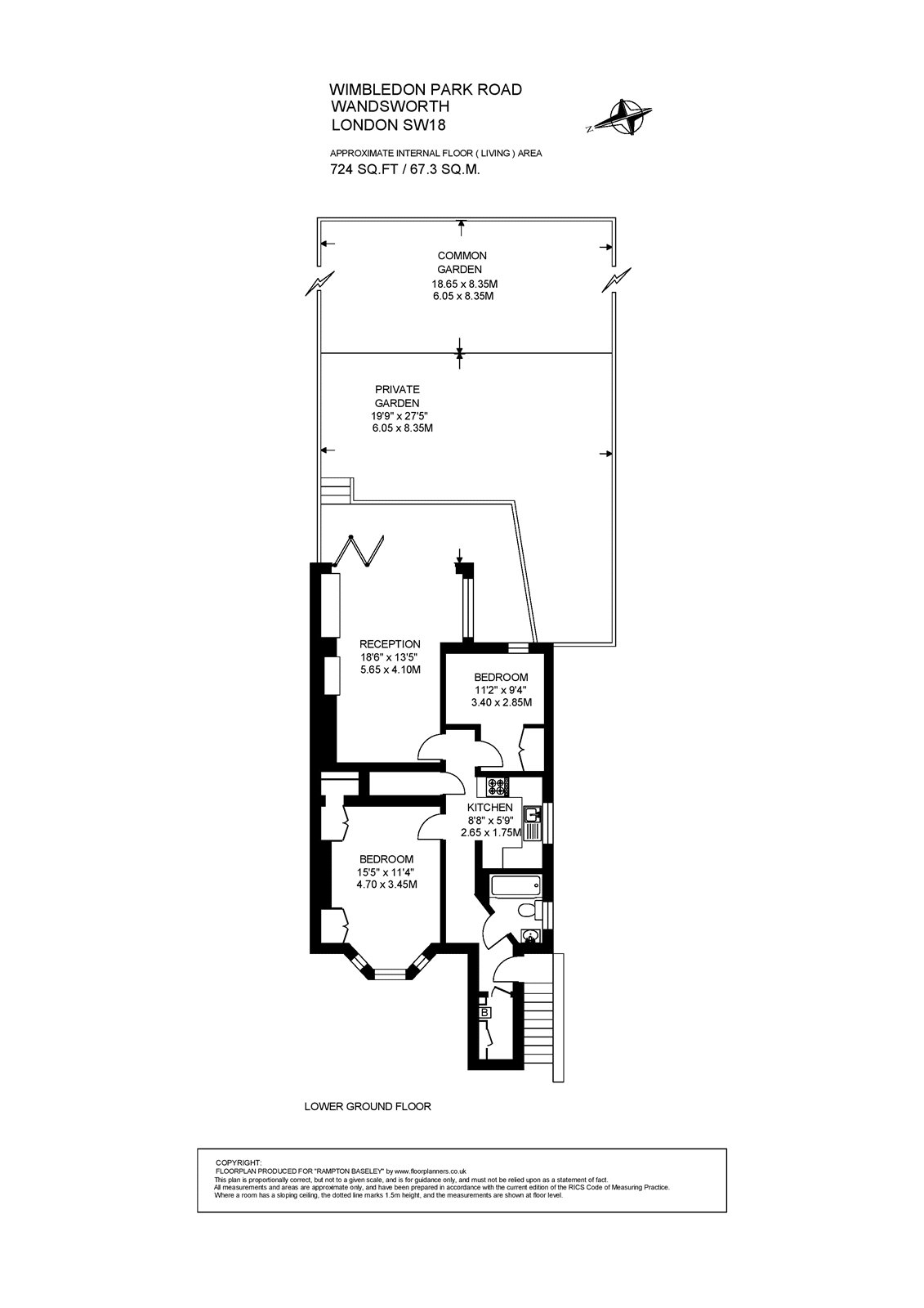 Flat A, 65, Wimbledon Park Road, London floorplan