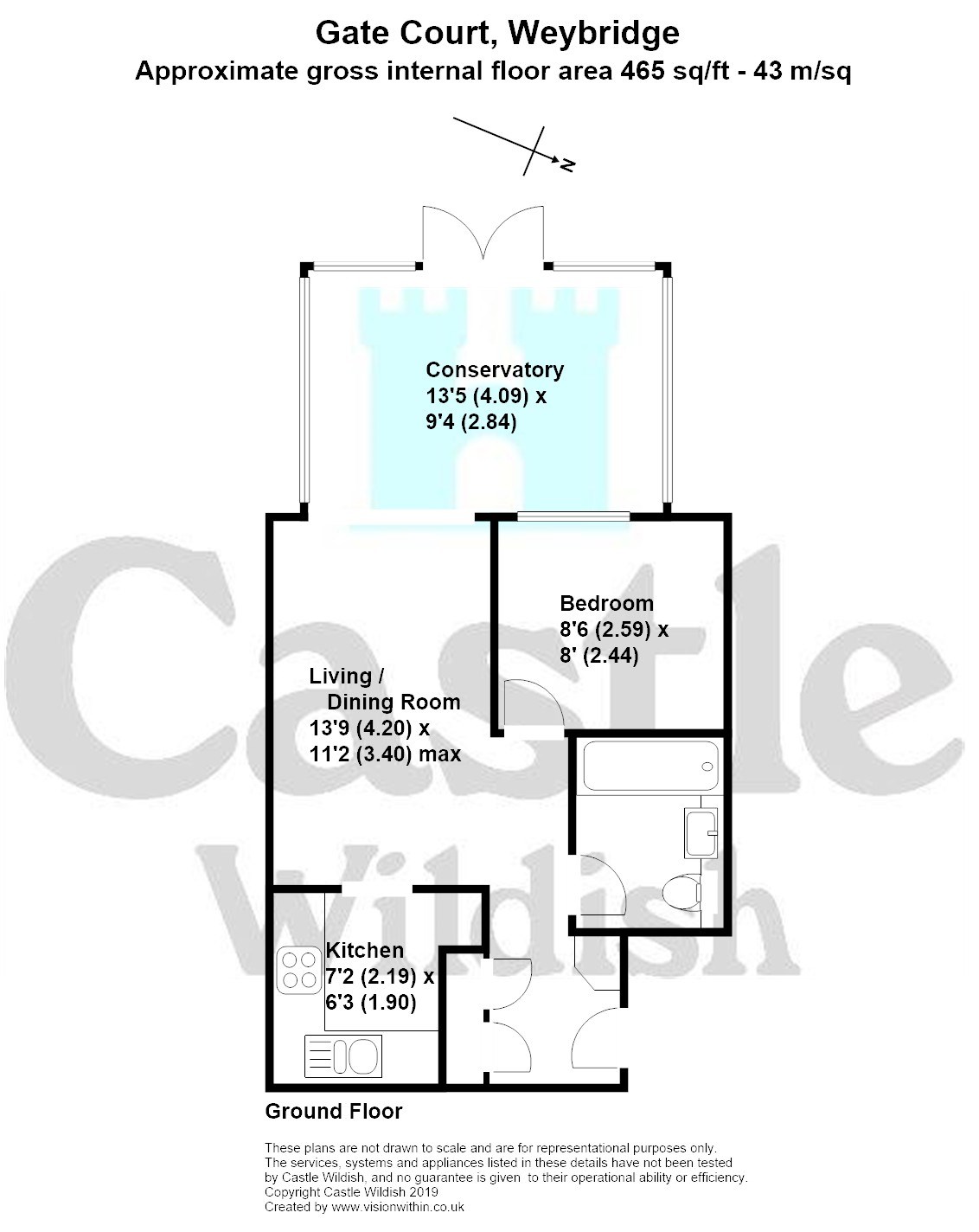 1 Bedrooms Flat for sale in Gateway, Weybridge KT13