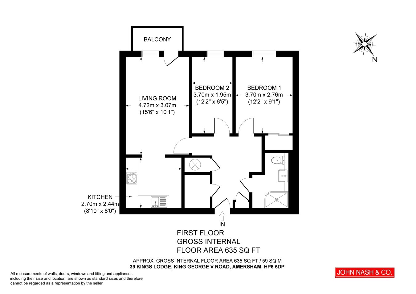 39 Kings Lodge, King George V Road, Amersham floorplan