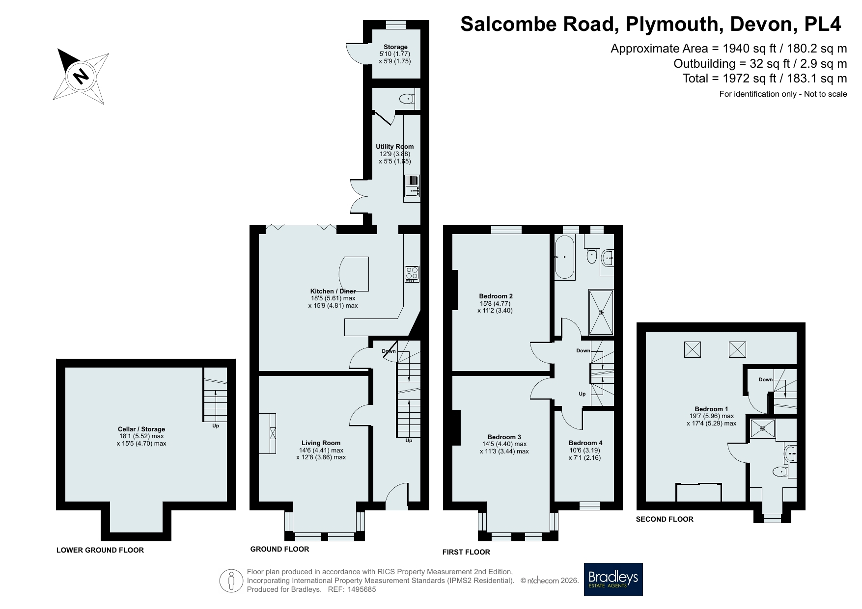 52, Salcombe Road, Devon floorplan