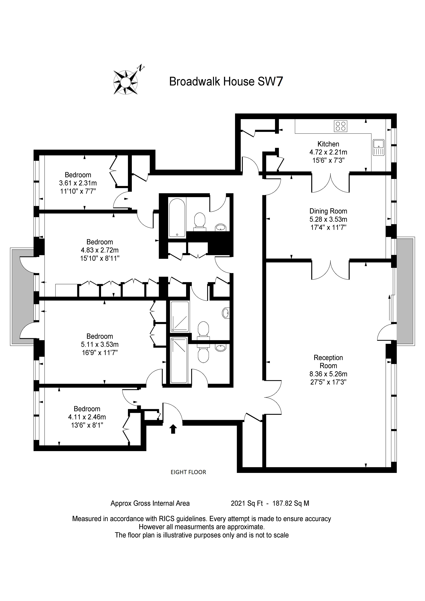Broadwalk House, 51 Hyde Park Gate, London floorplan