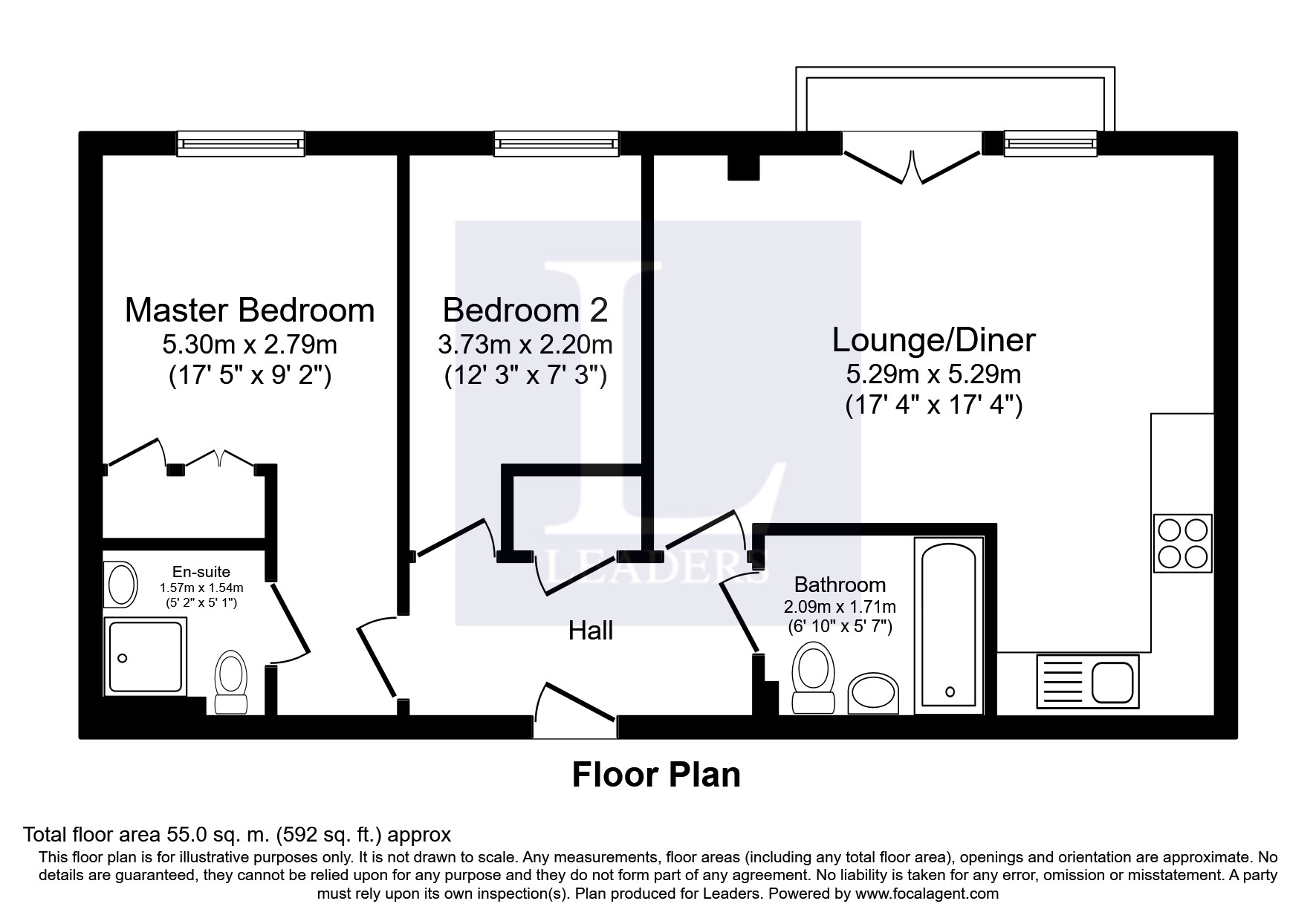 2 Bedrooms Flat to rent in River View, Shefford SG17