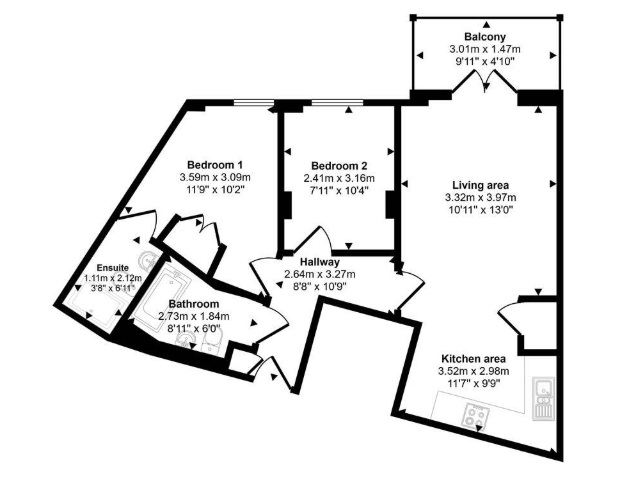 124, Bournemouth floorplan