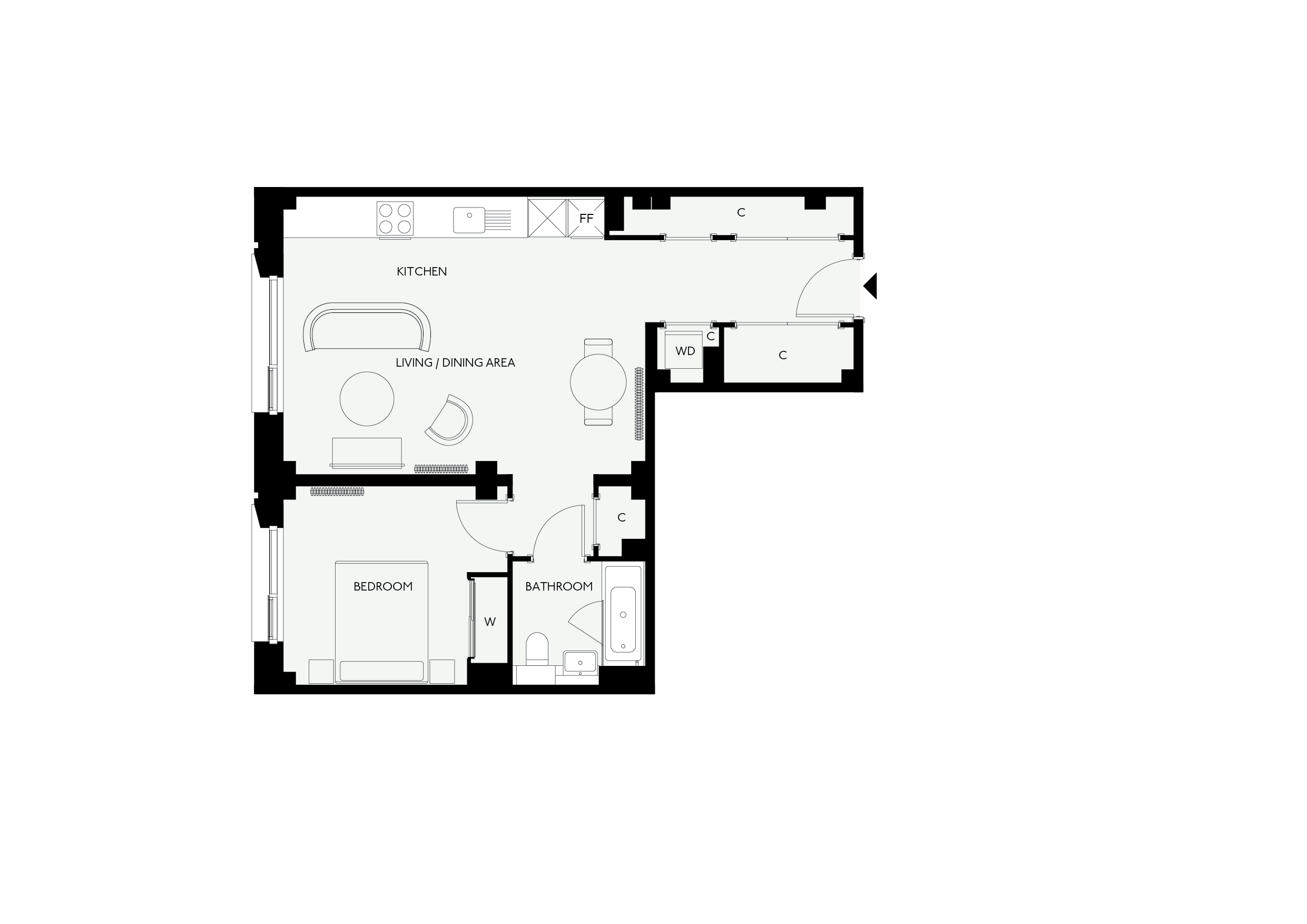 Apartment 4514, Eades Apartments, 11 Selborne Road, London floorplan