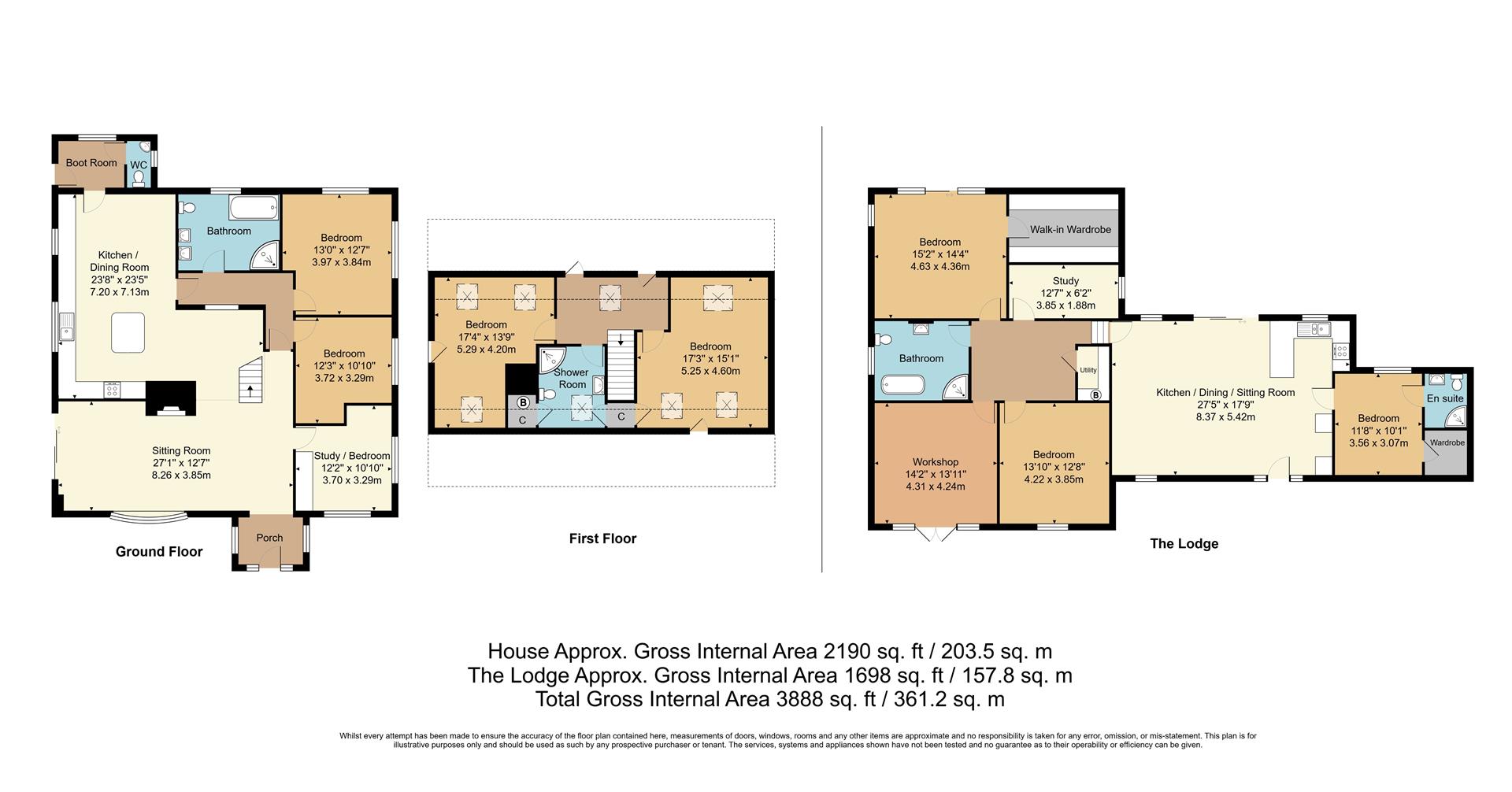 Woodpeckers & The Lodge, East Hill Road, Sevenoaks floorplan
