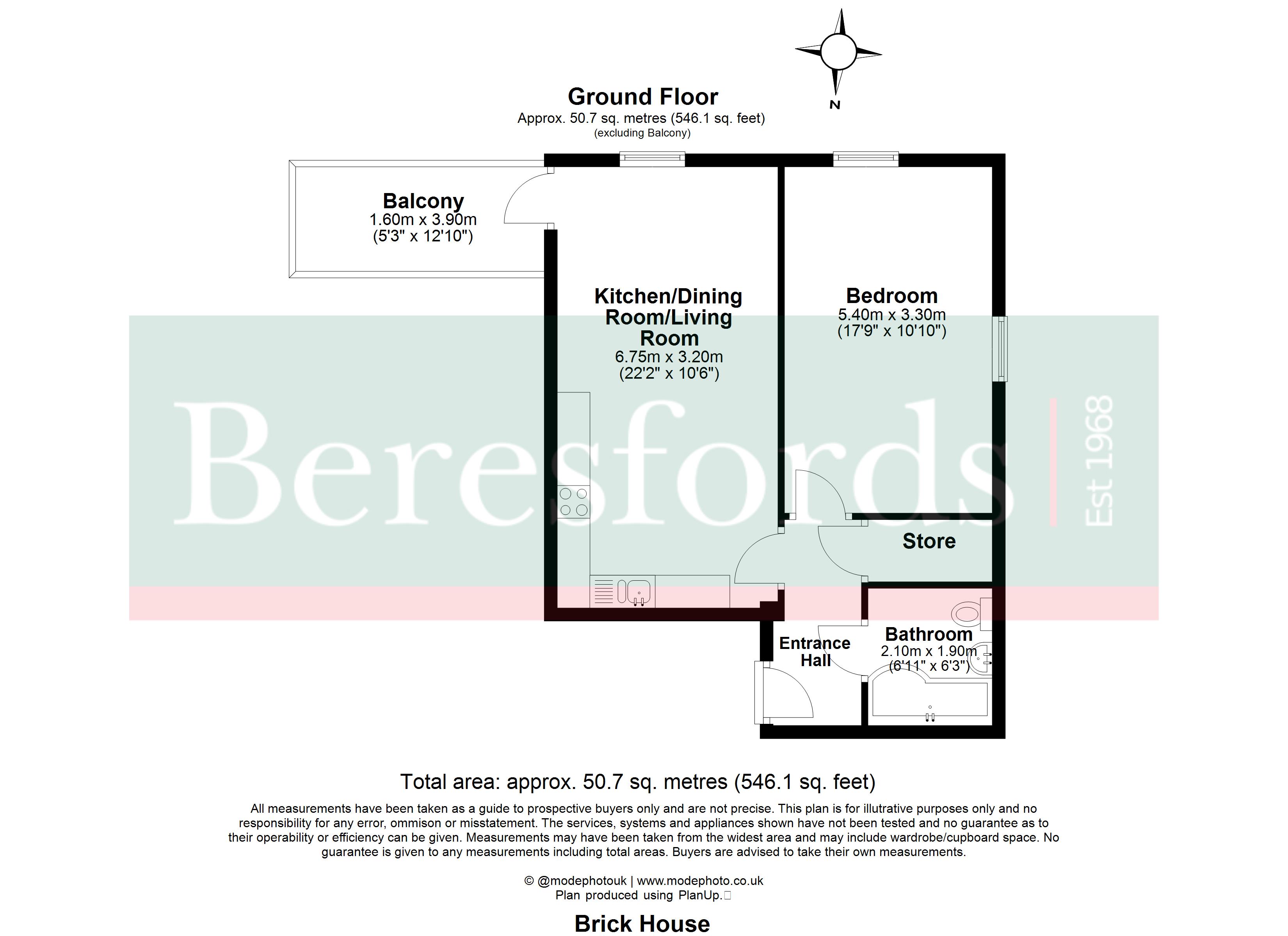 Flat 17, 17,, Brick House 1A, Romford floorplan