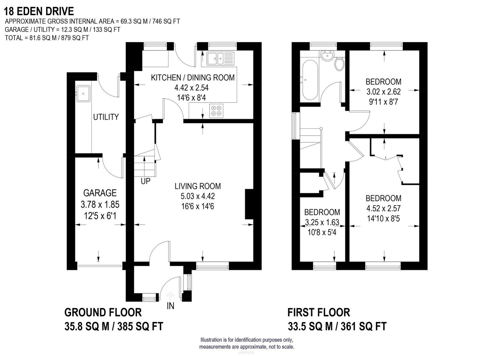 18, Eden Drive, Sheffield floorplan