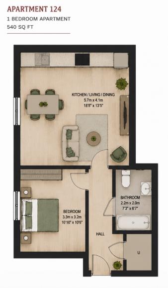 Apartment 124, Kempston Street, Liverpool floorplan