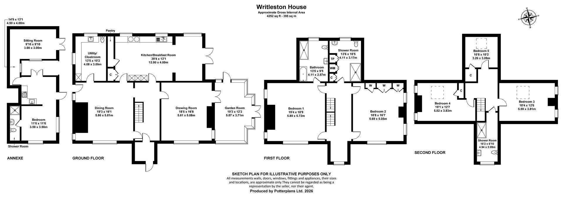 Writleston Manor House, Carpenters Road, Brading floorplan