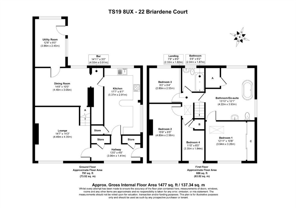 22, Briardene Court, STOCKTON-ON-TEES floorplan