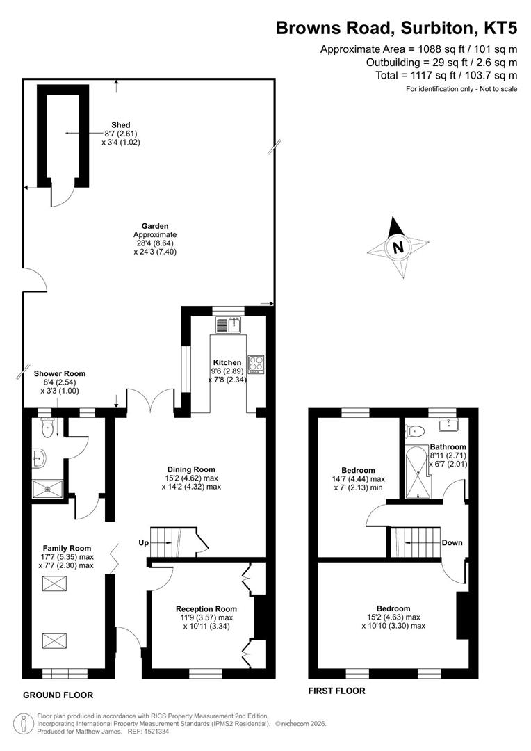 19, Browns Road, Surbiton floorplan