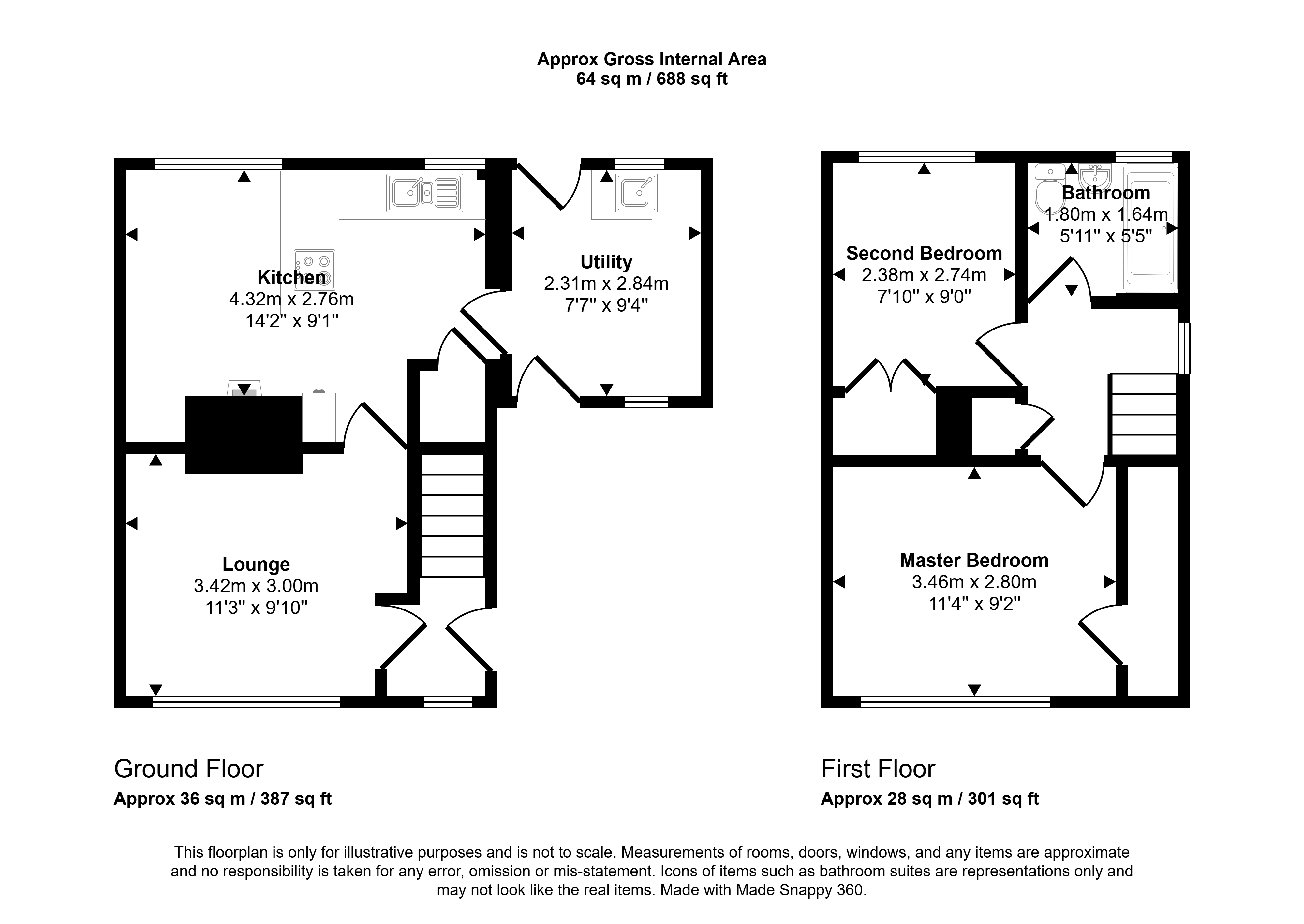 170, North Ridge, Bedlington floorplan