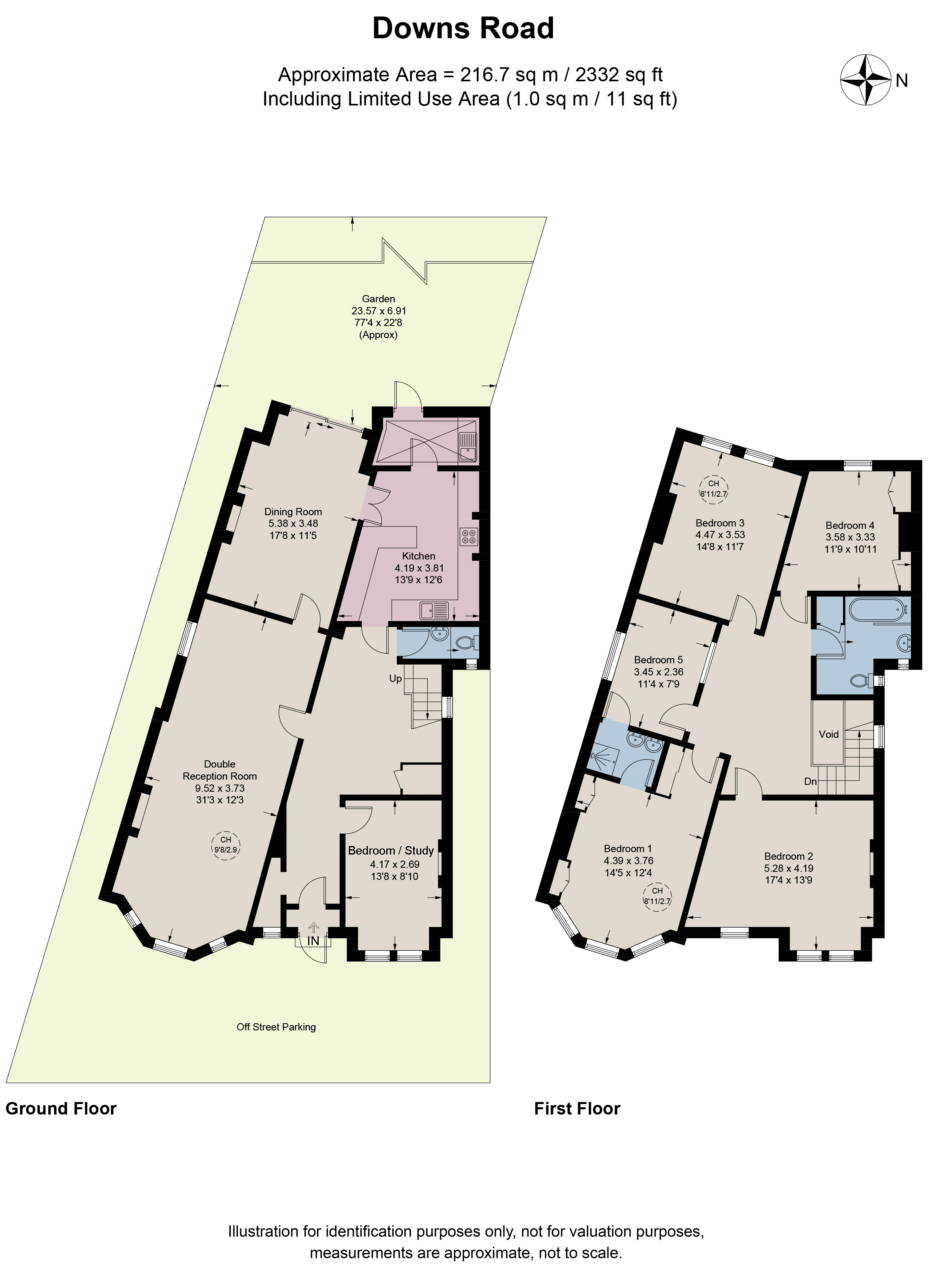 24, Downs Road, Beckenham floorplan