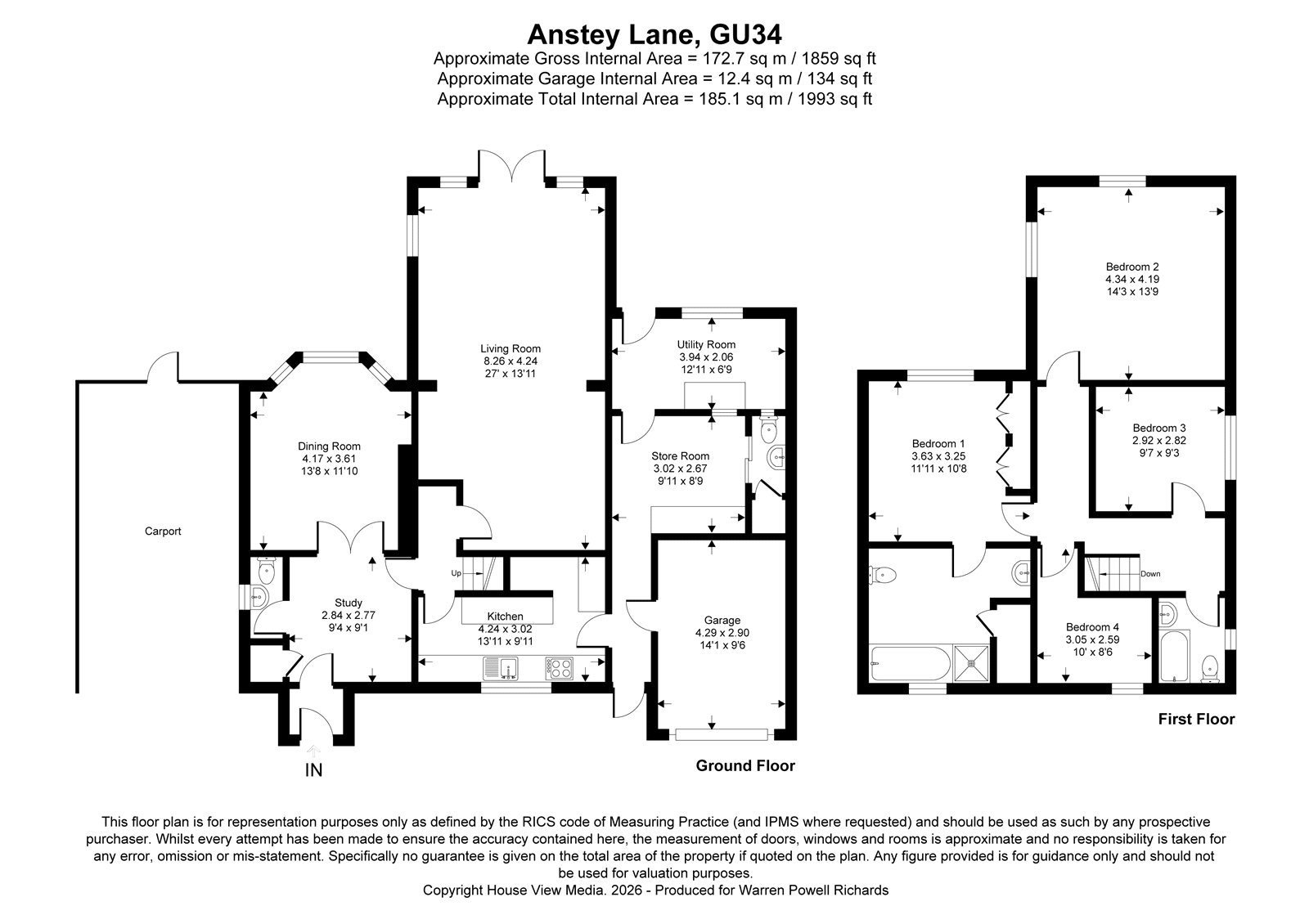 17, Anstey Lane, Hampshire floorplan