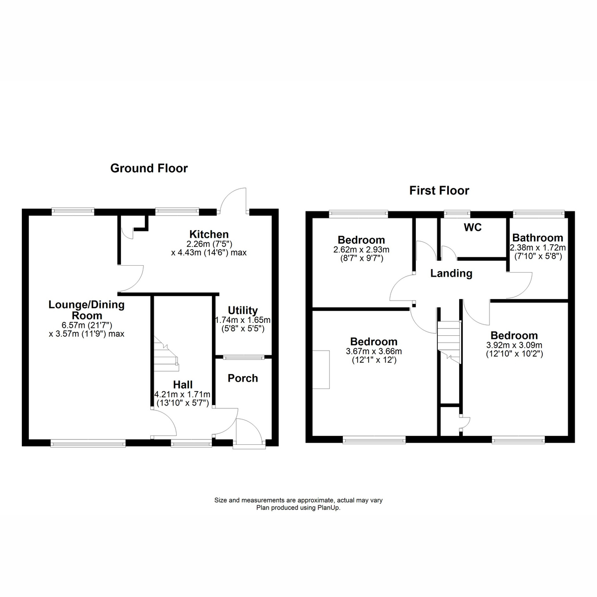 45, Princess Drive, Bollington floorplan