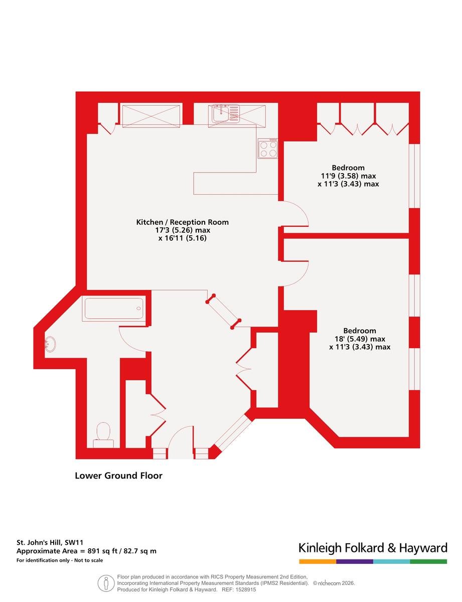 8a Harvard Mansions,, St. John's Hill, London floorplan