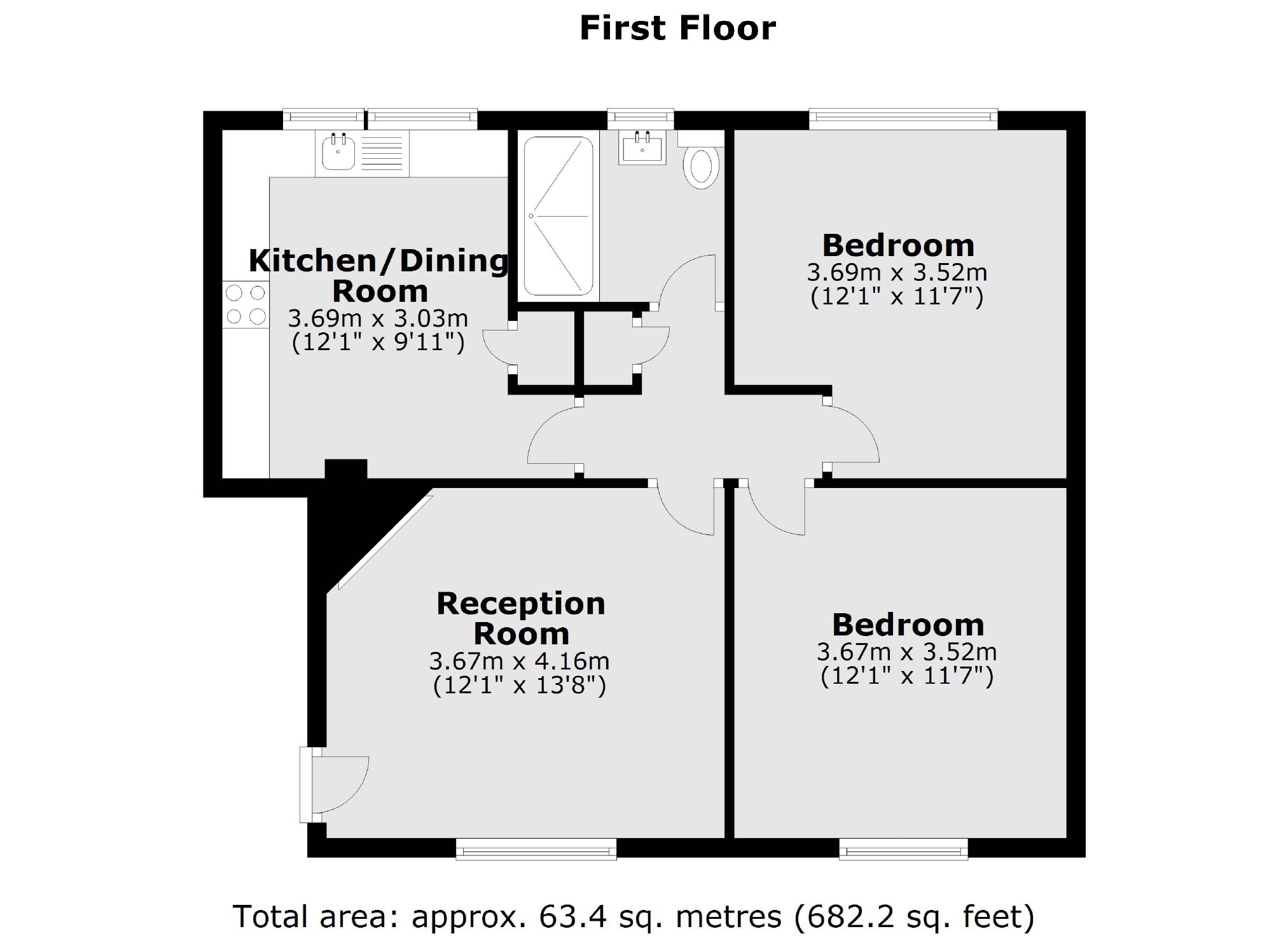 Grove Crescent, Kingston Upon Thames KT1, 2 bedroom flat for sale