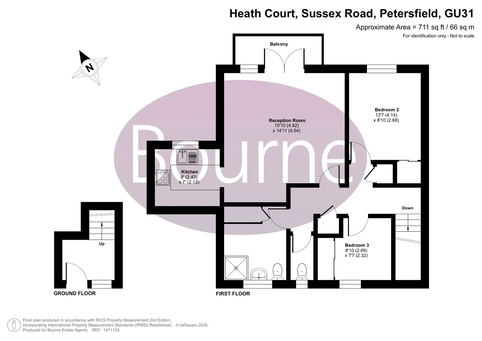 Flat 20, Heath Court,, Sussex Road, Petersfield floorplan