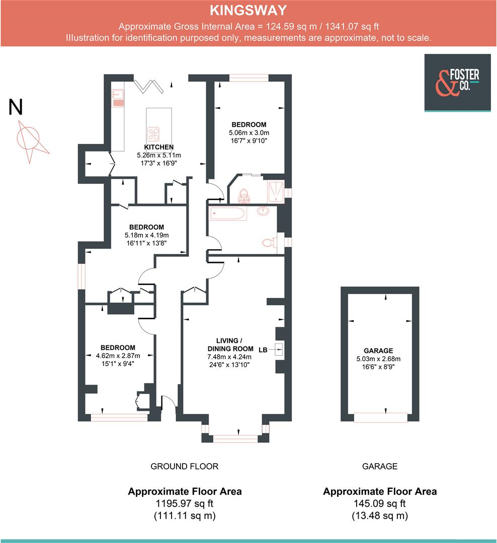 Flat 1, 305, Kingsway, Hove floorplan