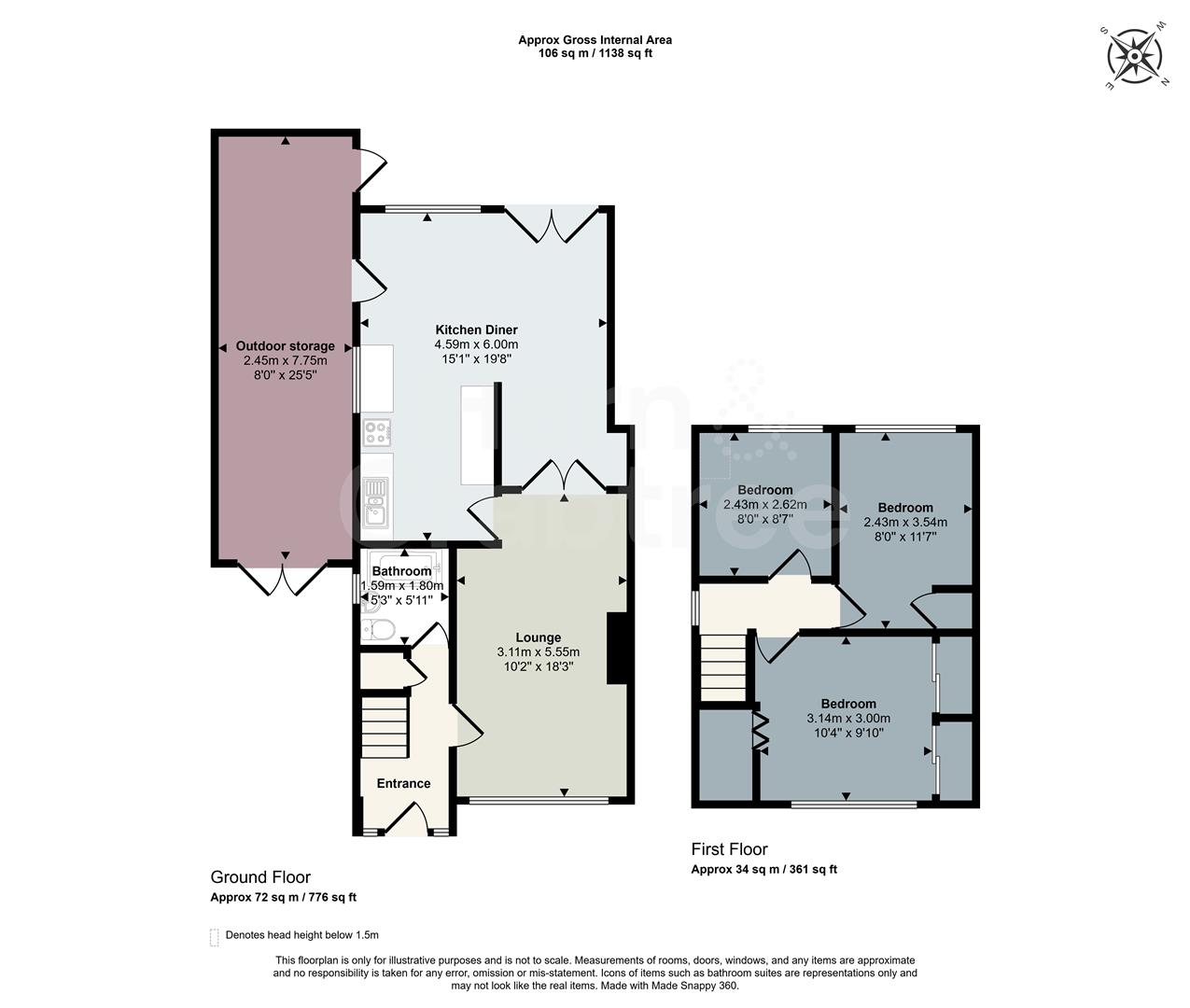 8, Kingwood Close, Cardiff floorplan