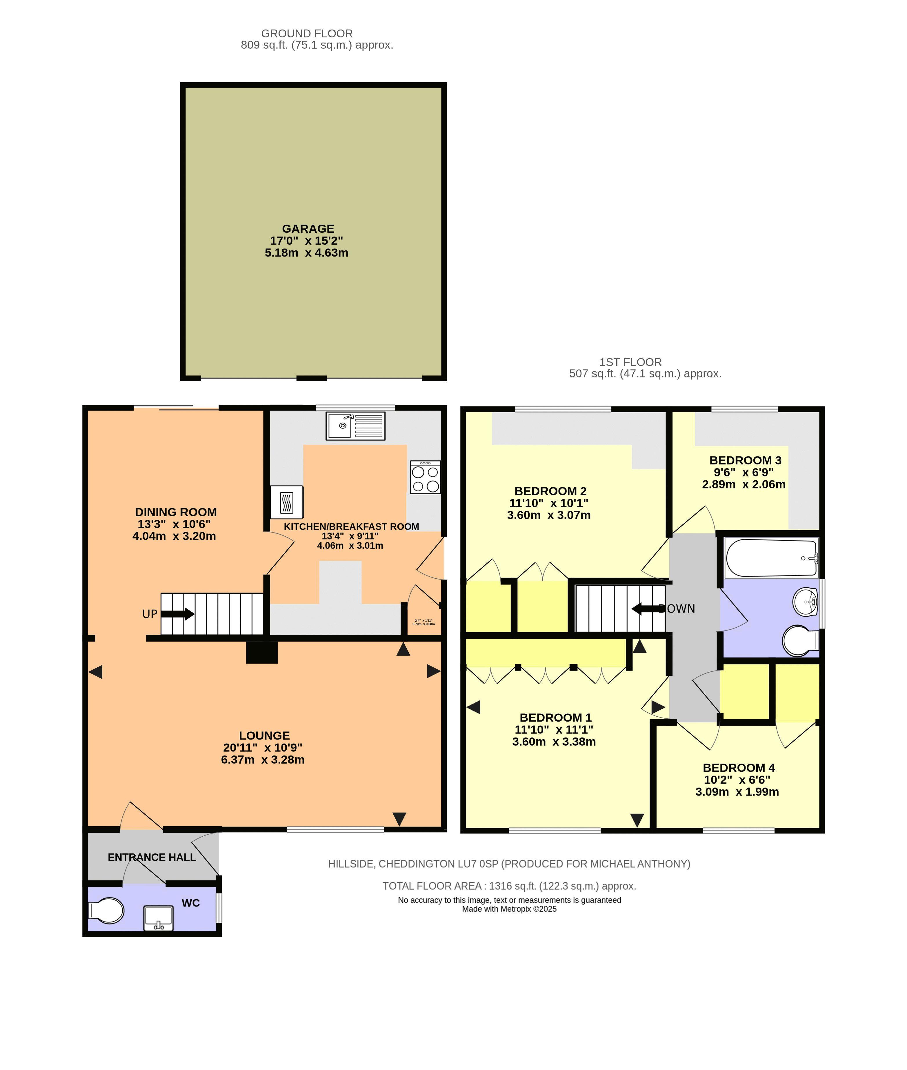 22, Hillside, Leighton Buzzard floorplan
