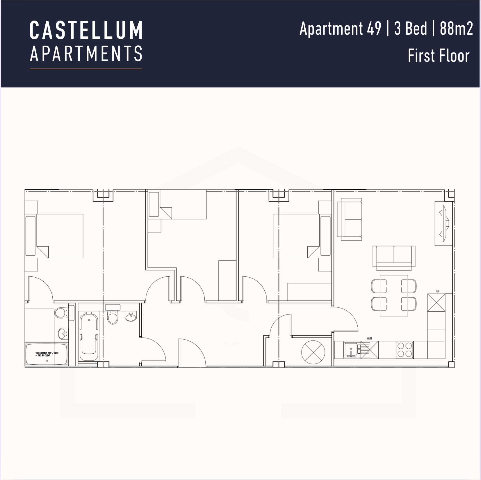 3 bed , Osbourne Gardens, Aylesbury floorplan